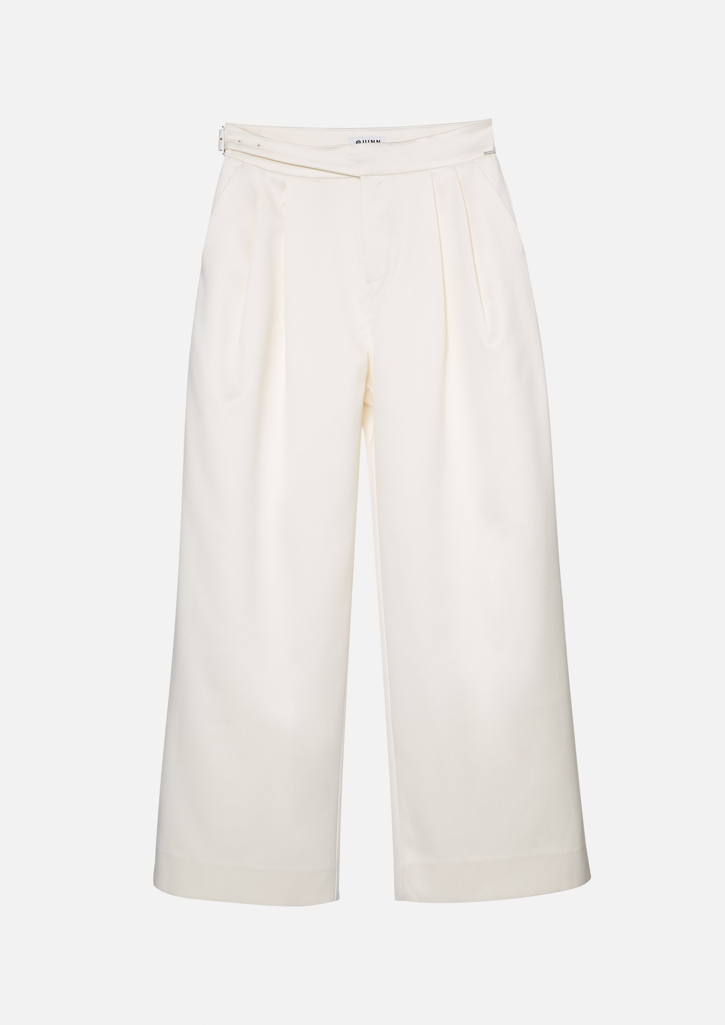 กางเกงขายาวเอวสูงพร้อมเข็มขัด