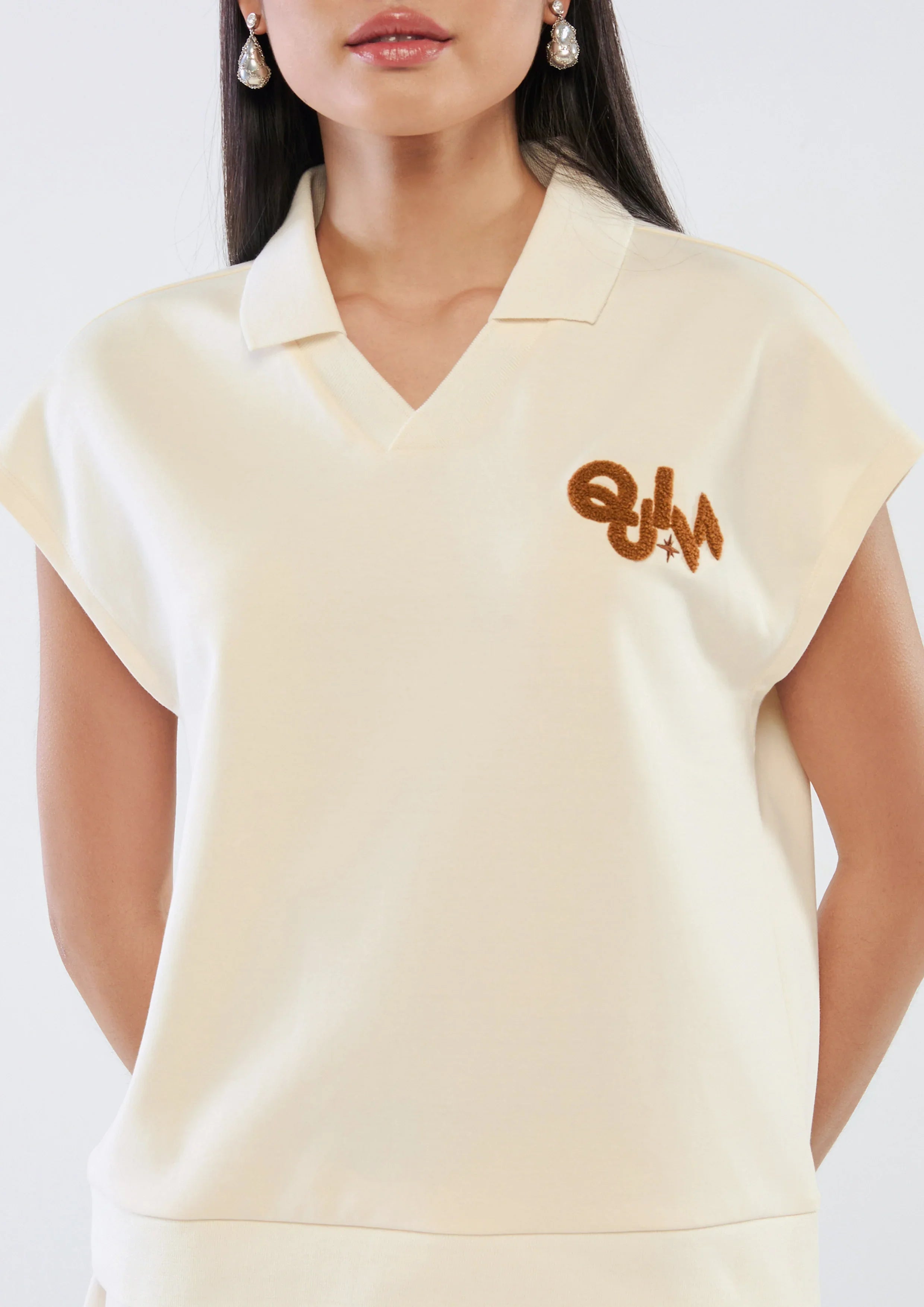 Logo Embroidered Top