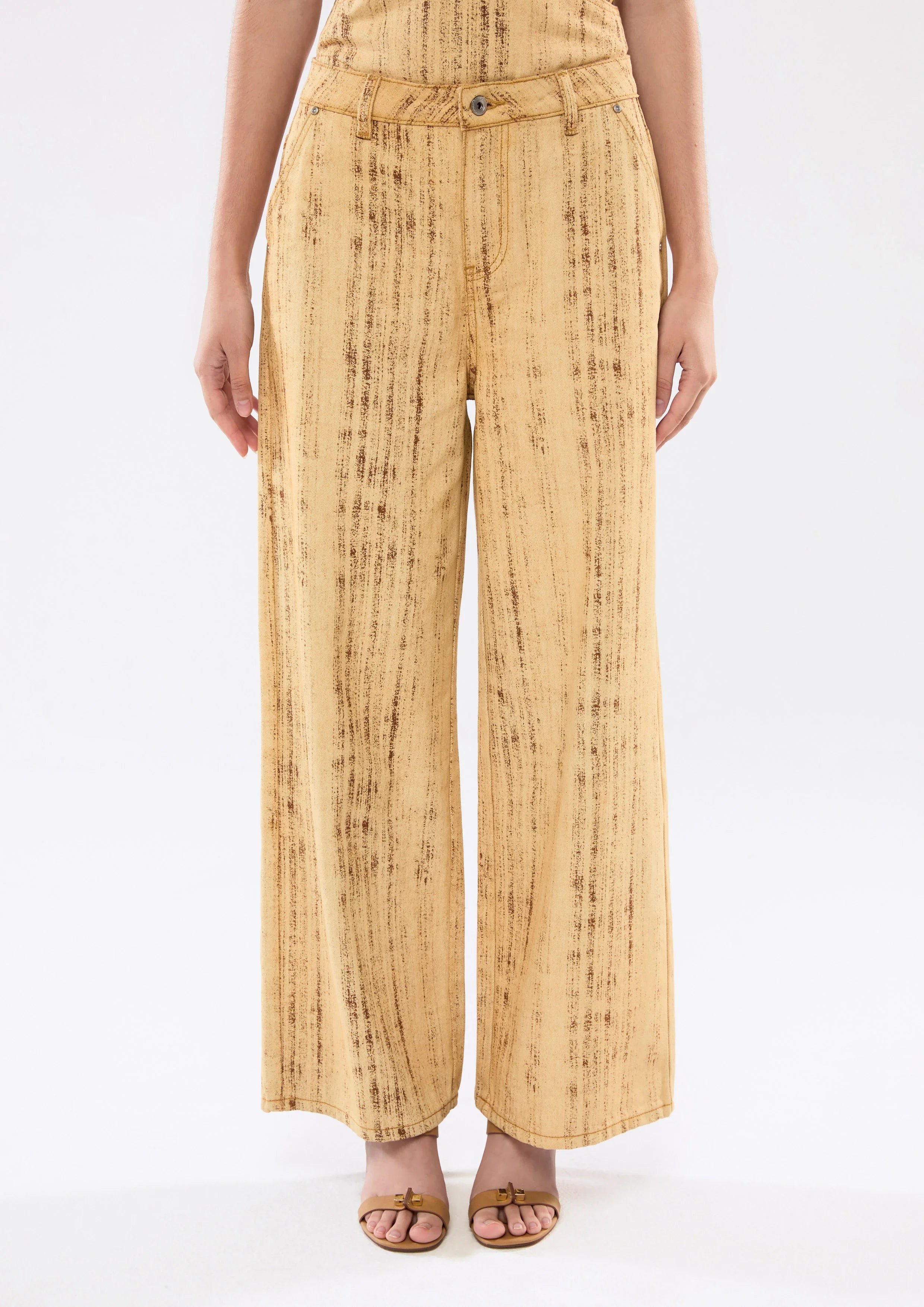 Print Wide Legs Pants