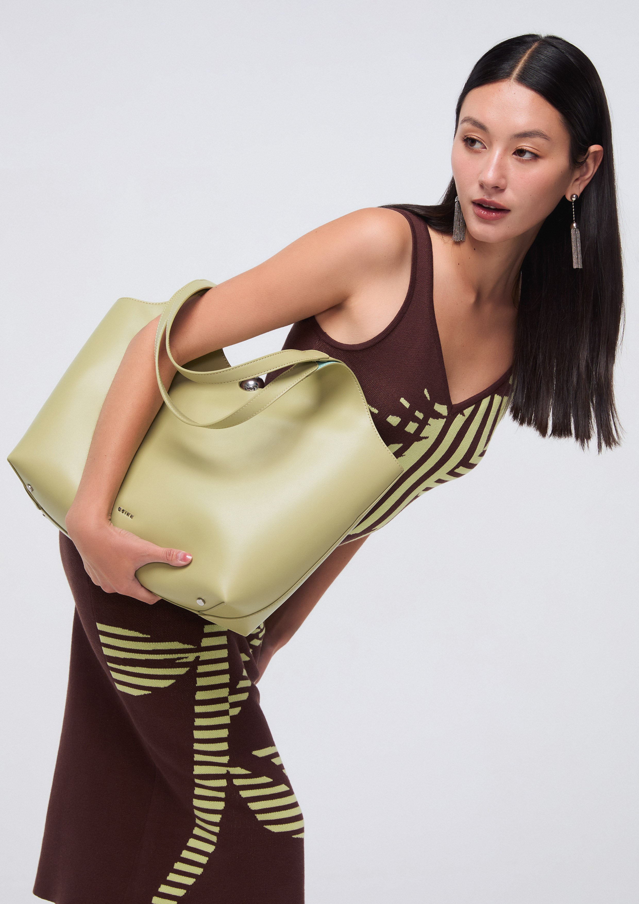 Print Knitted Midi Dress