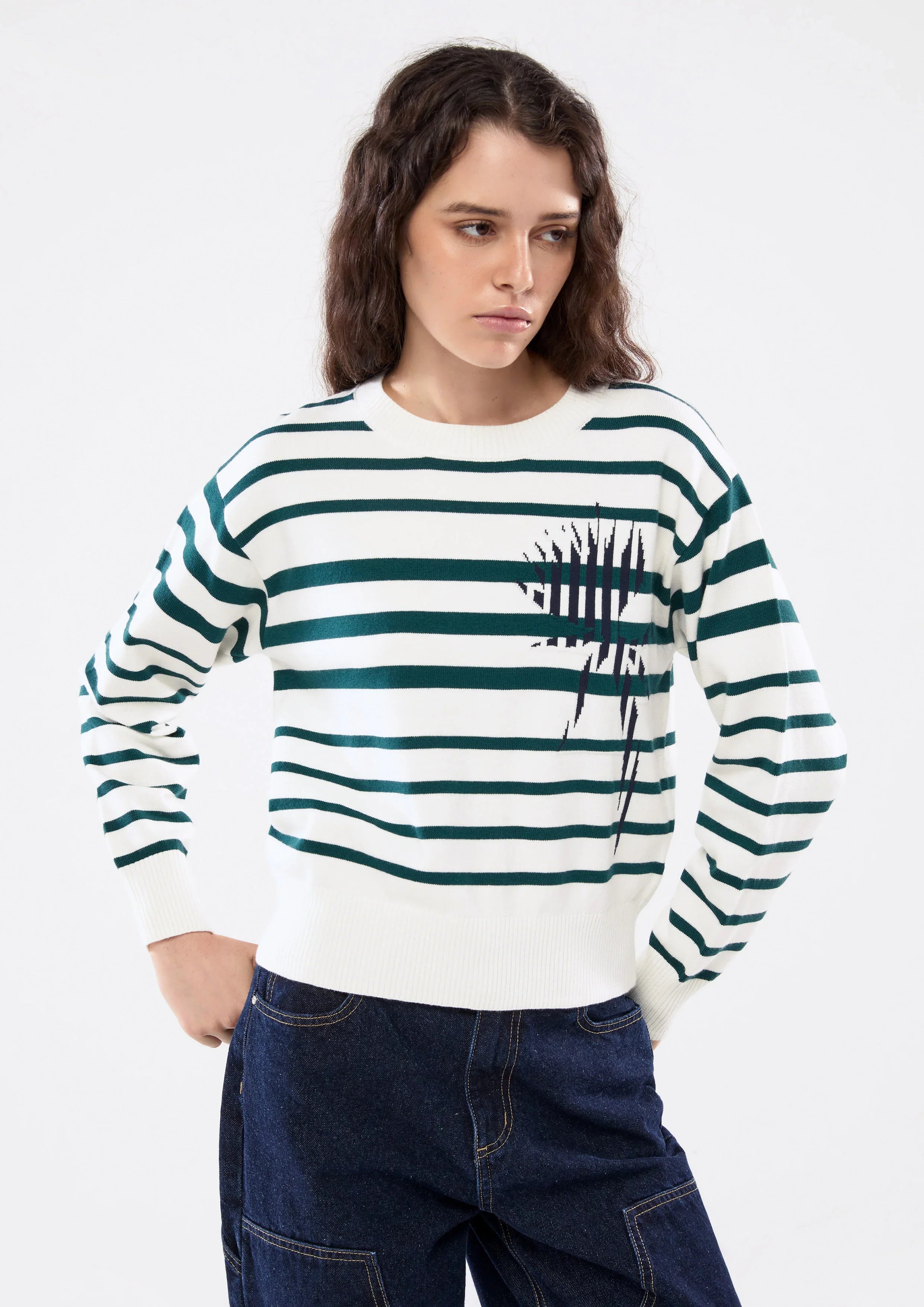 เสื้อพูลโอเวอร์แขนยาวลายทาง