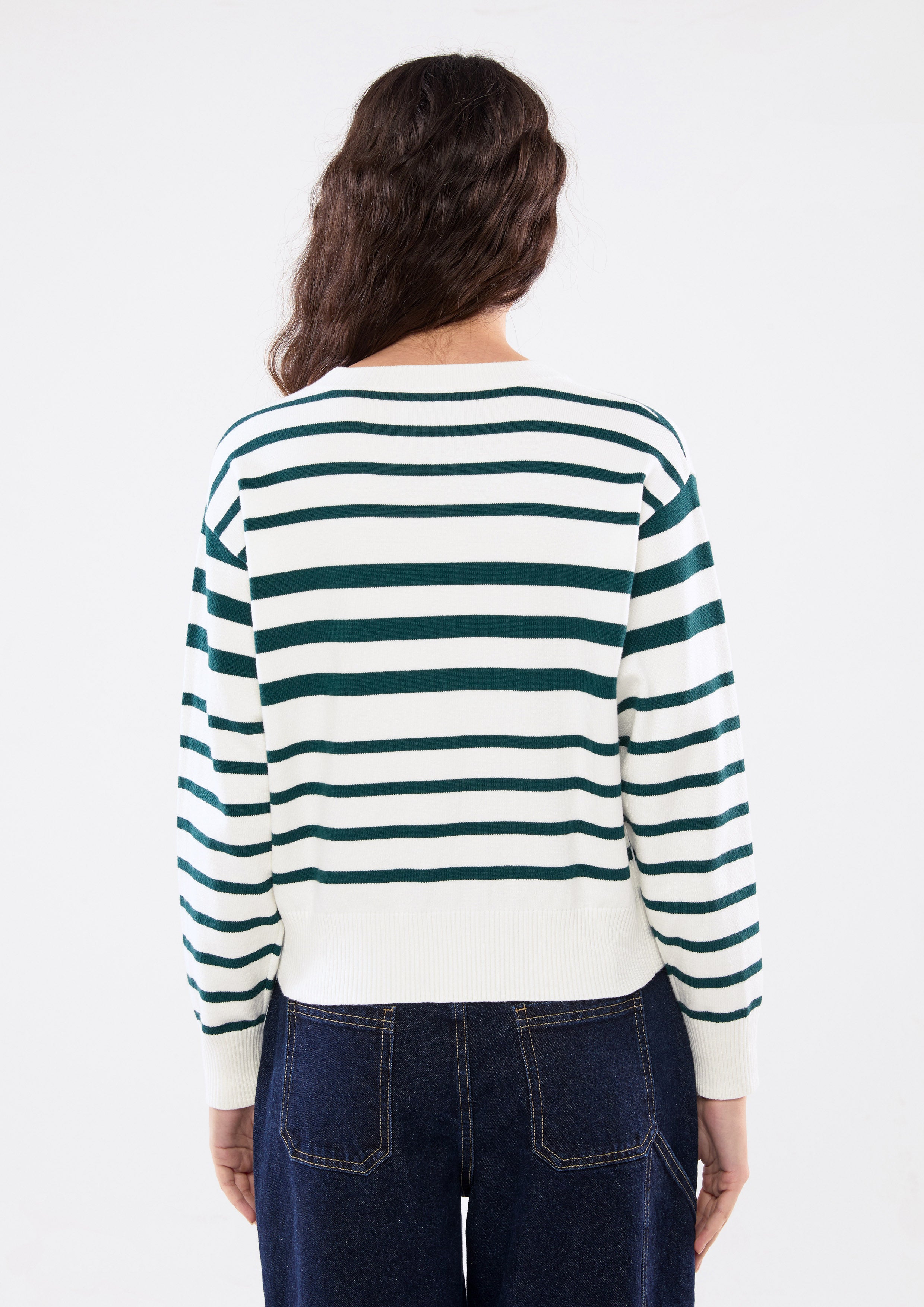 เสื้อพูลโอเวอร์แขนยาวลายทาง