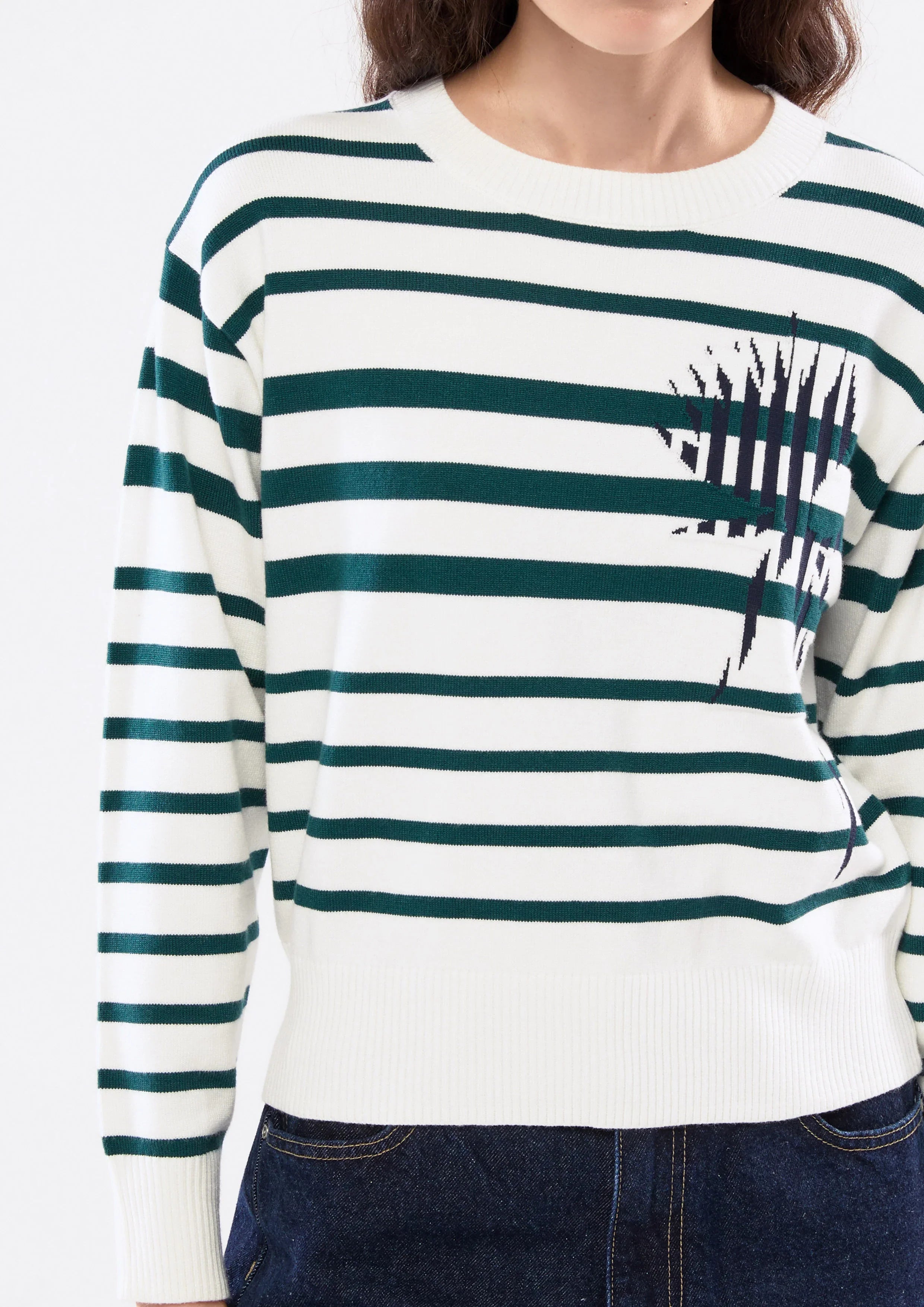 เสื้อพูลโอเวอร์แขนยาวลายทาง