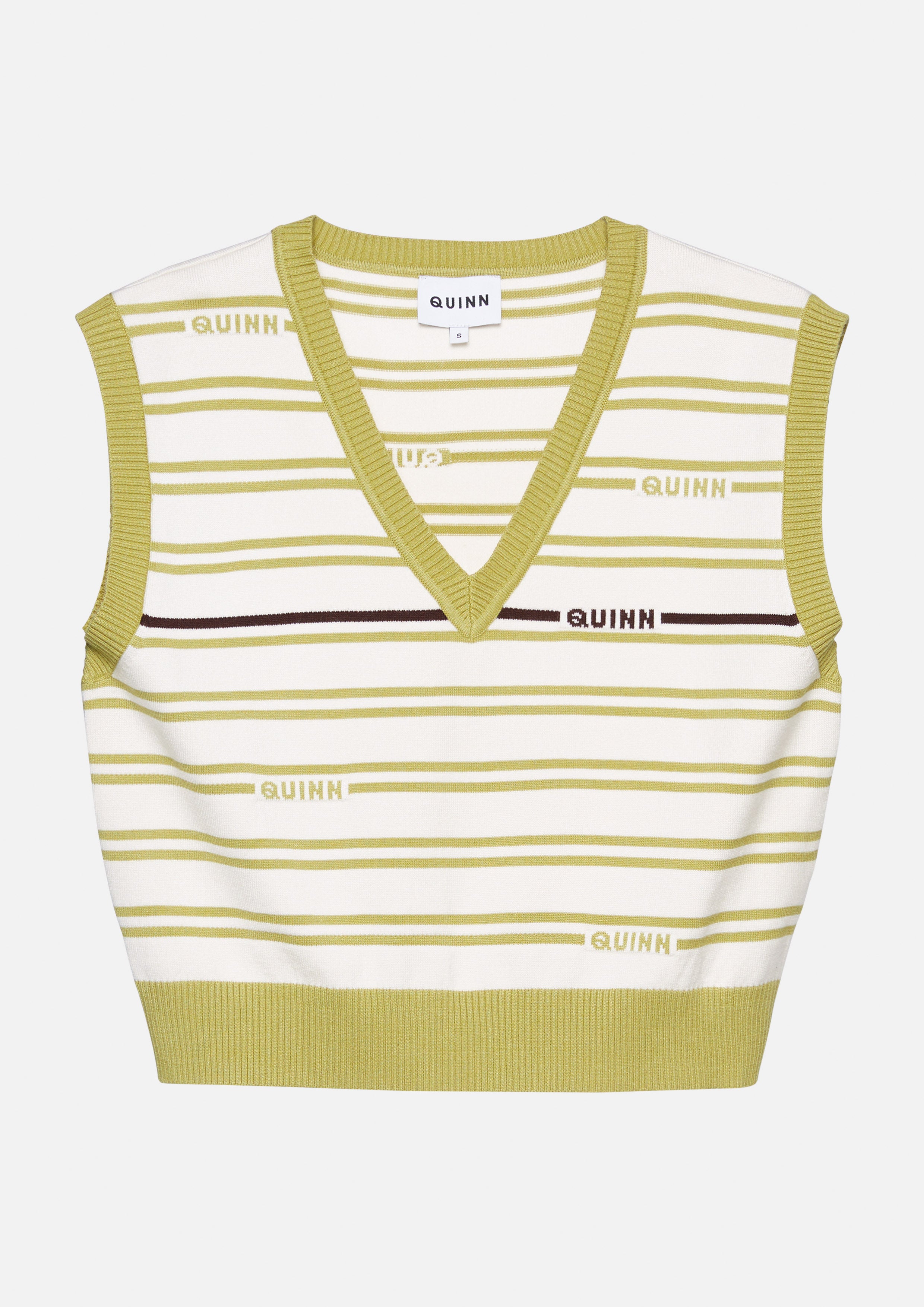 เสื้อครอปแขนกุดลายทาง