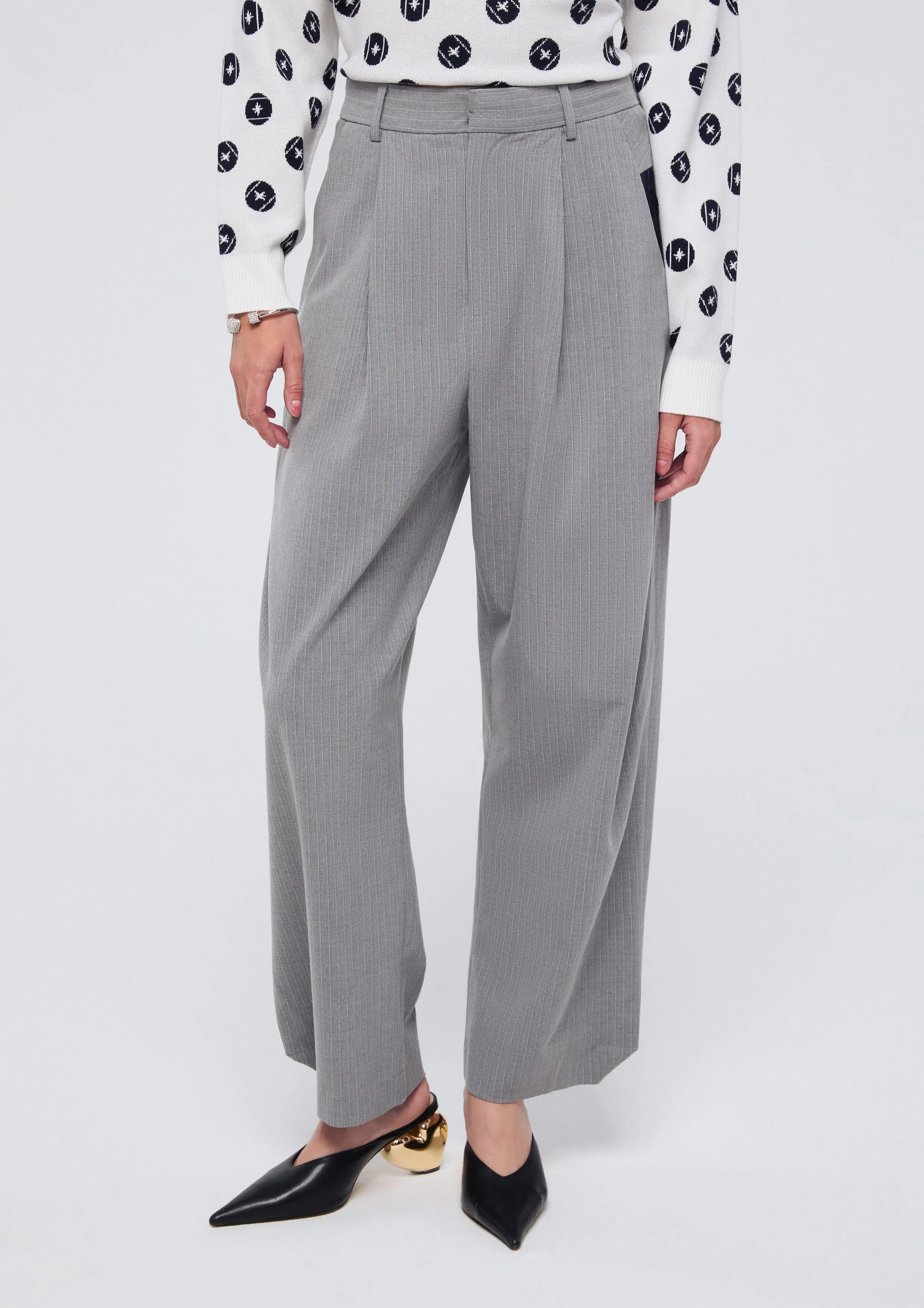 Stripe Wide Leg Pants