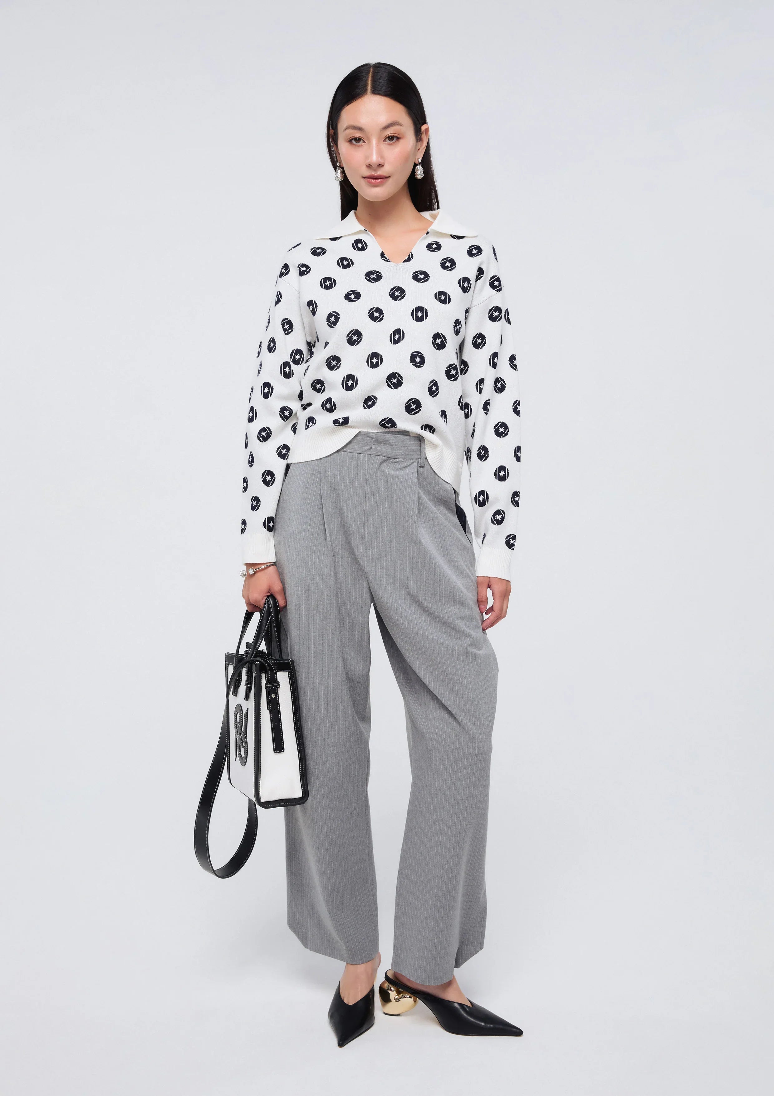 Stripe Wide Leg Pants