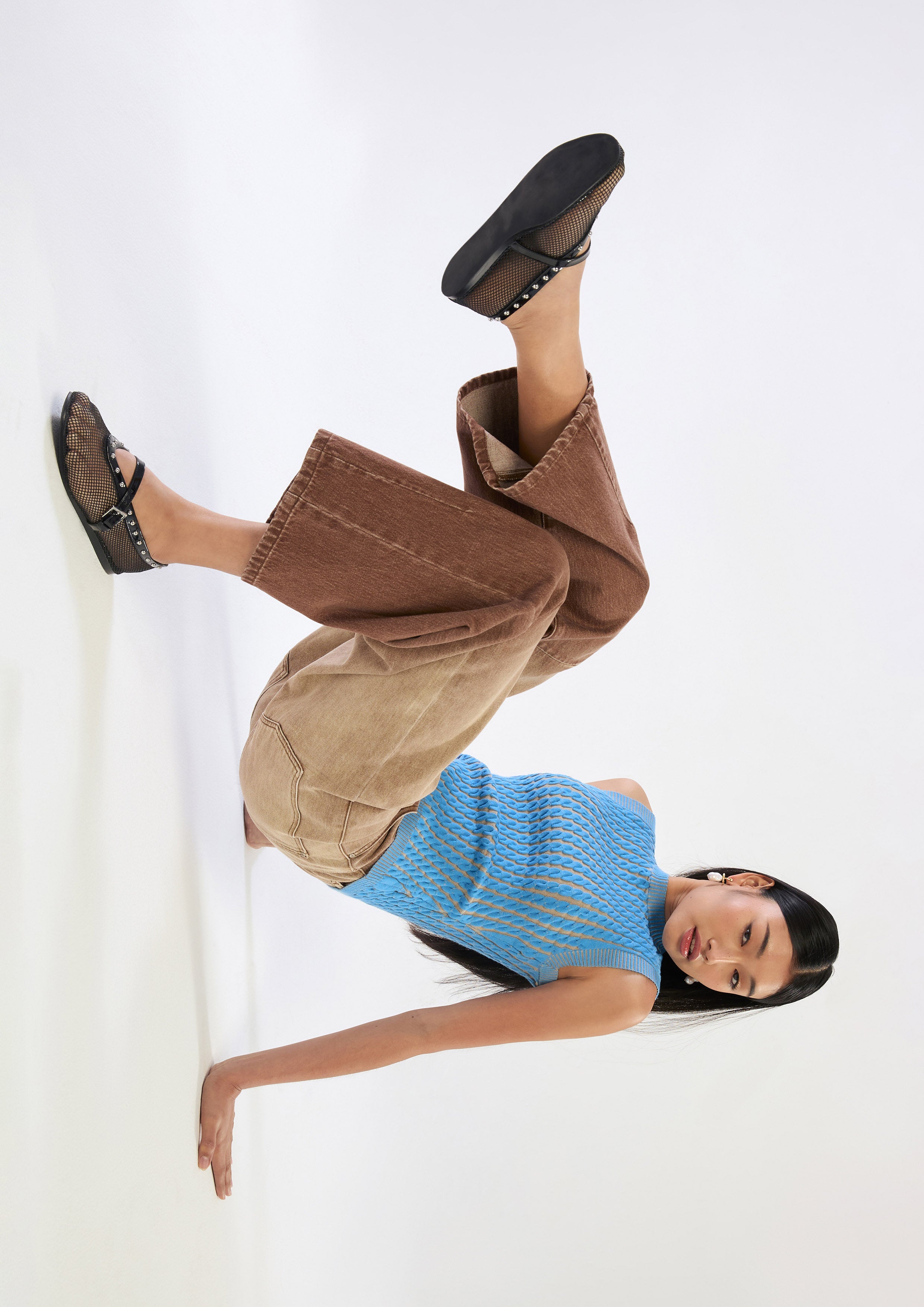 Cable Knitted Sleeveless Top