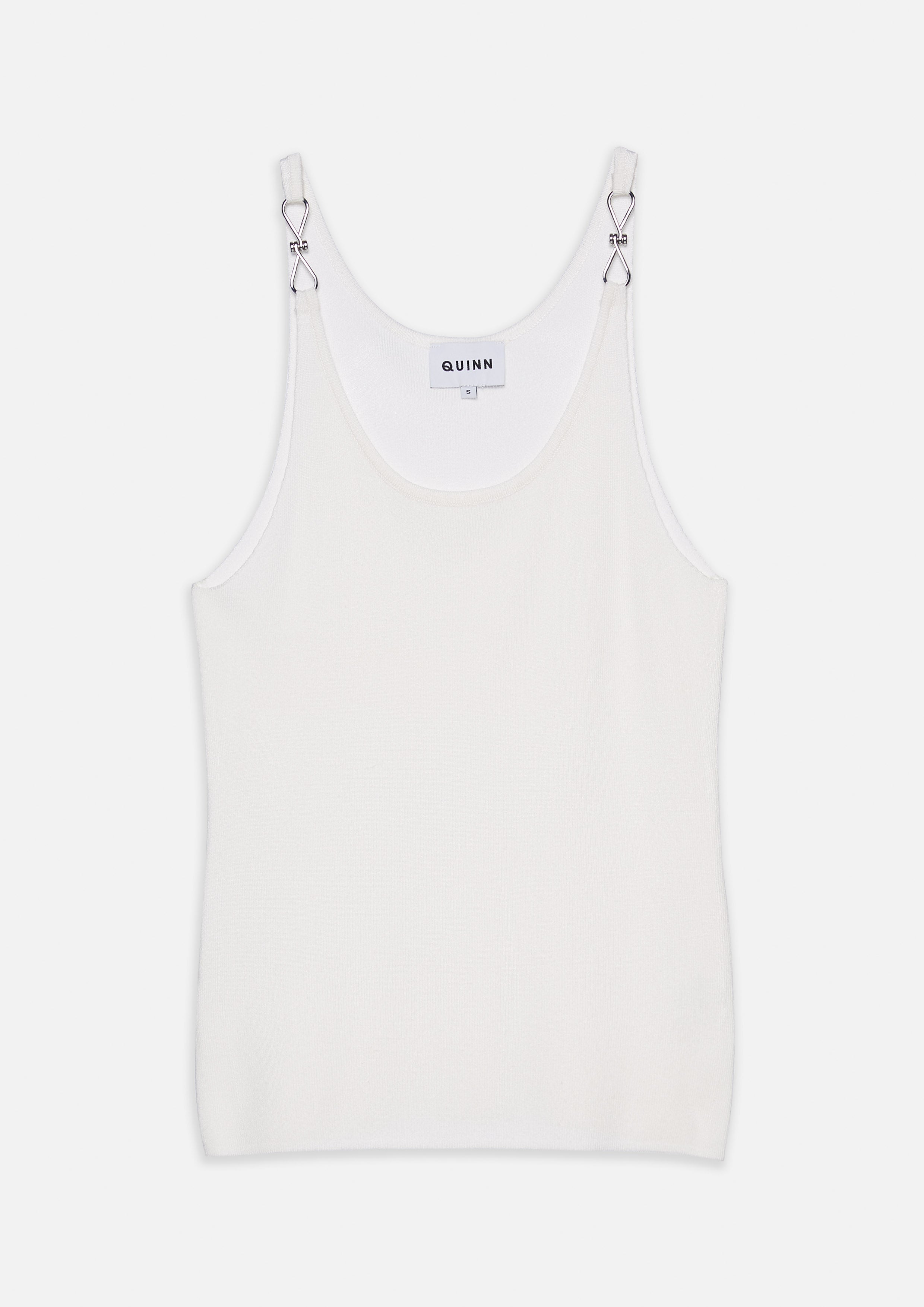 เสื้อกล้ามสายเสื้อแต่งฮาร์ดแวร์โลหะ