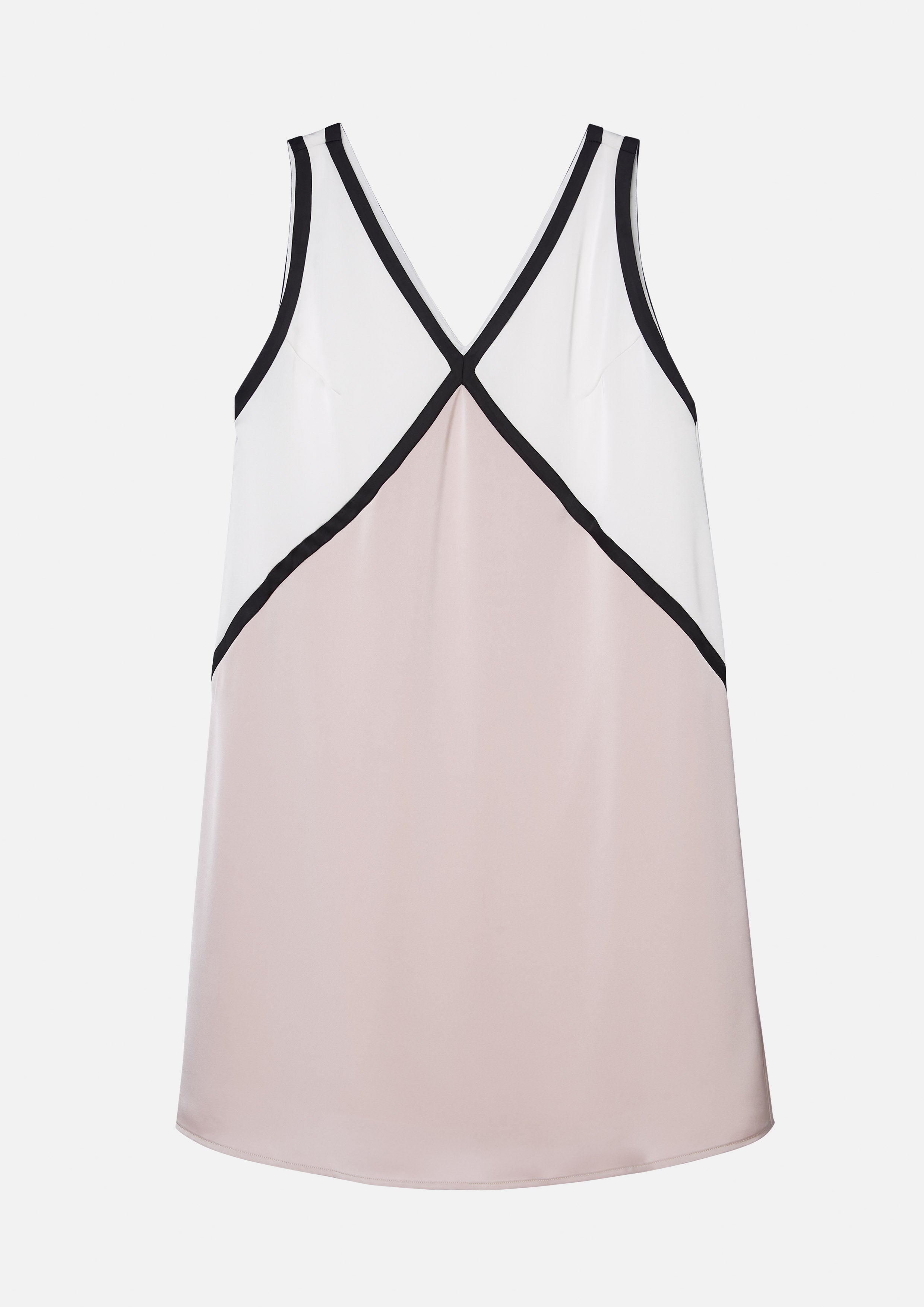 V Neck Panel Mini Dress