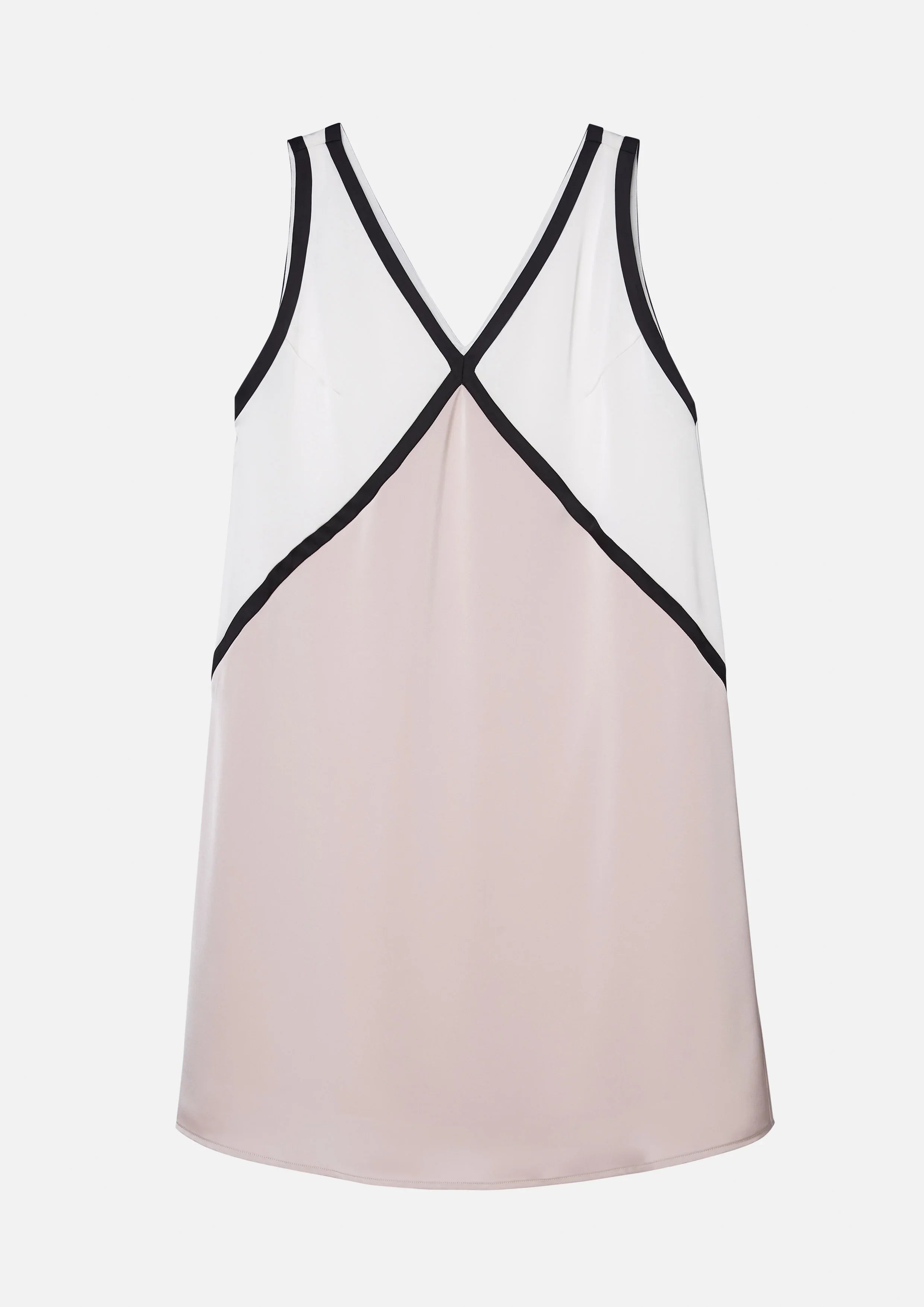 V Neck Panel Mini Dress