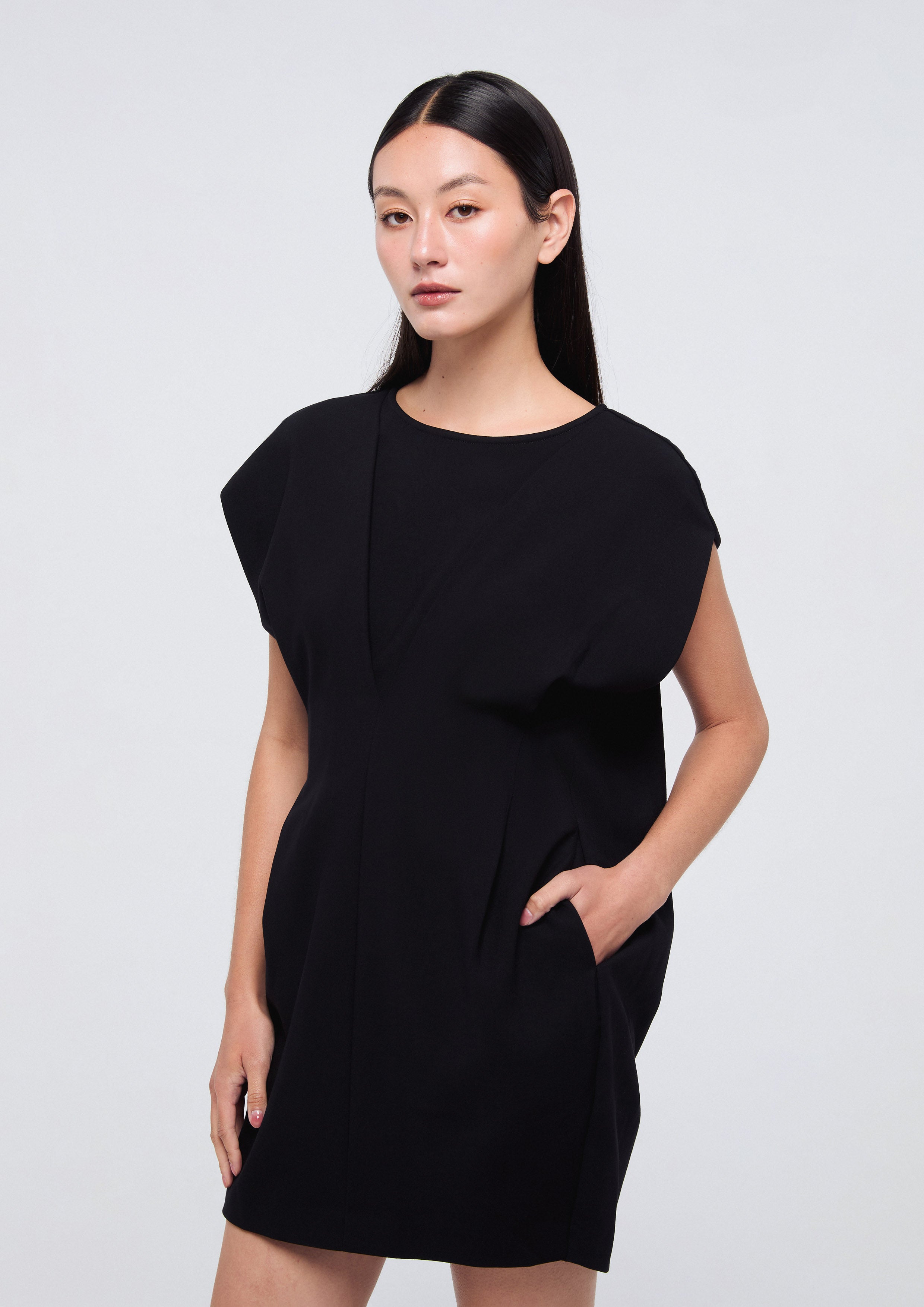 Waist Gathered Mini Dress