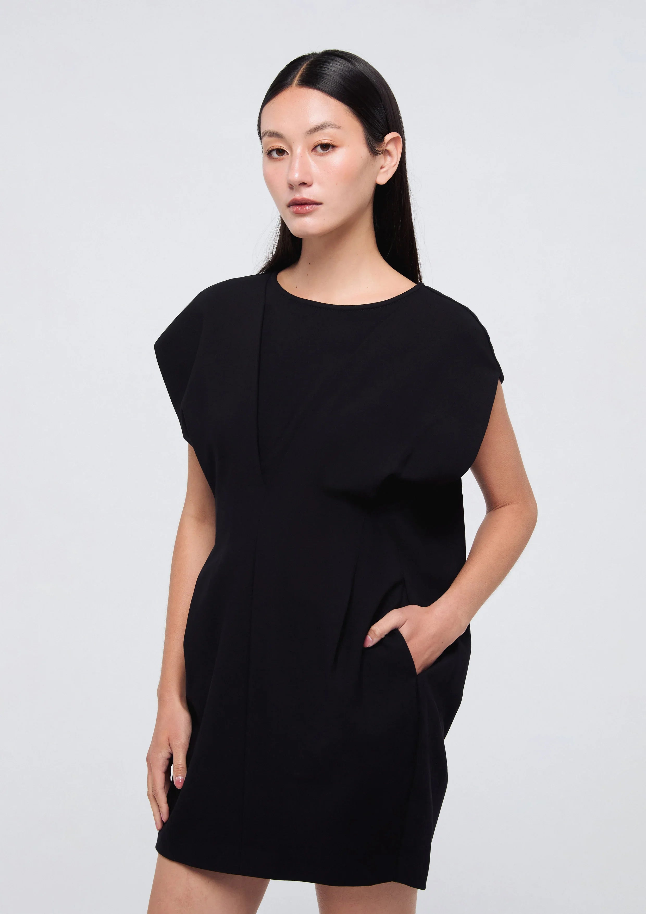 Waist Gathered Mini Dress