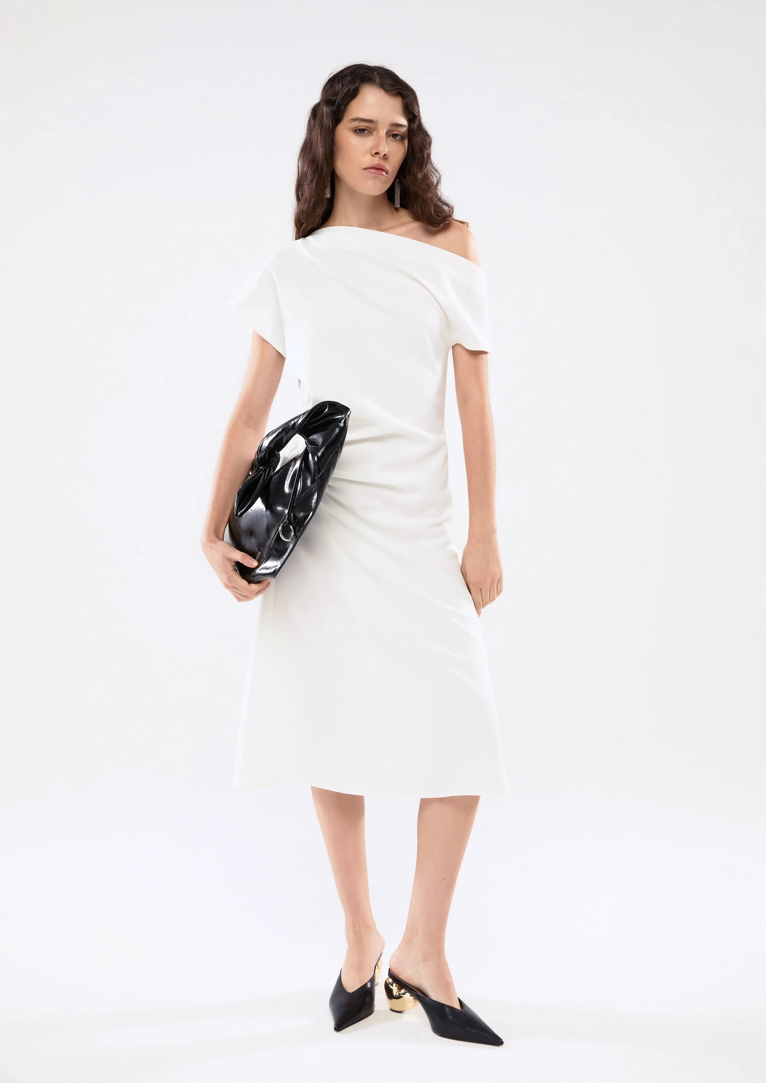 One Shoulder Ruched Dress