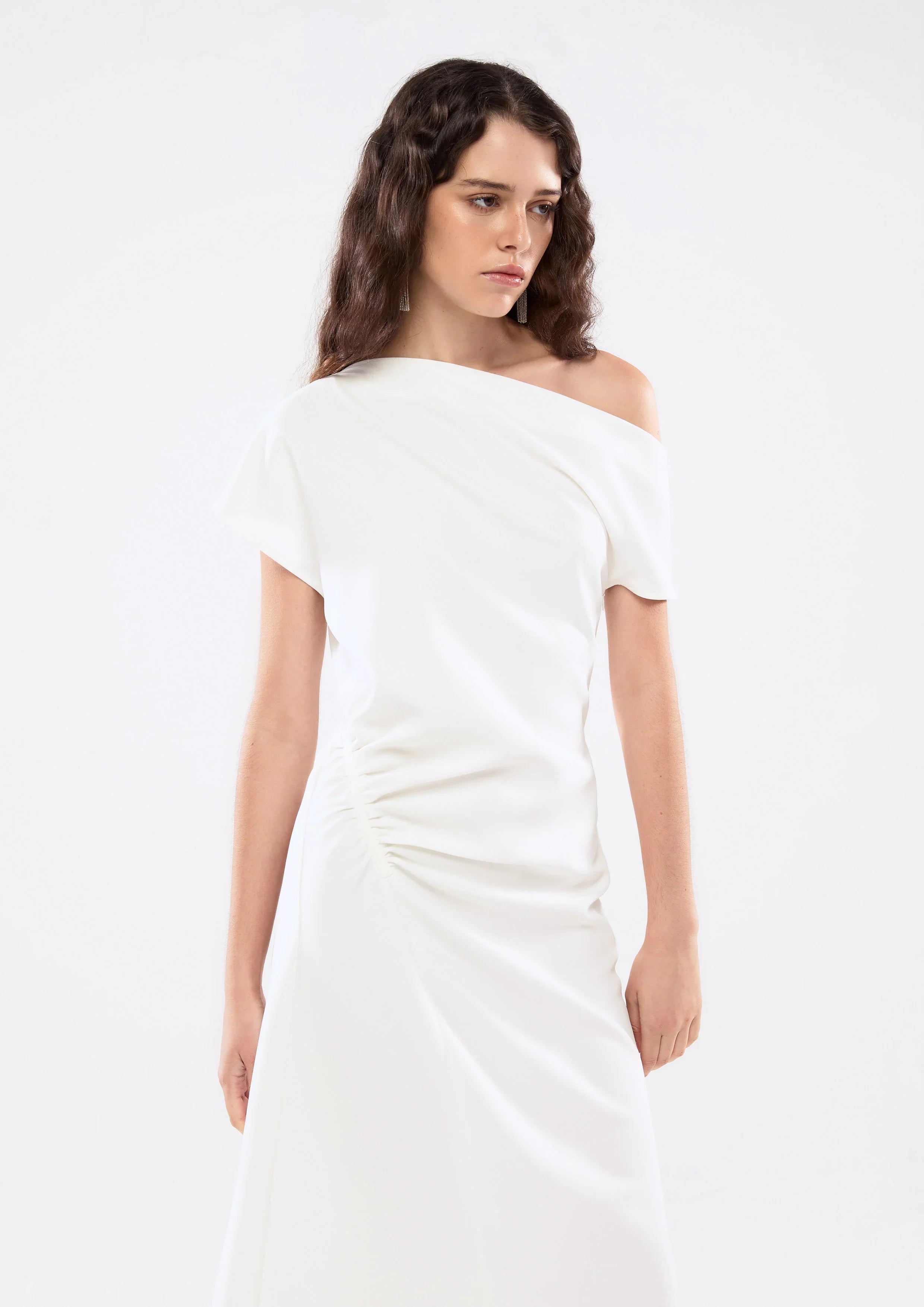 One Shoulder Ruched Dress