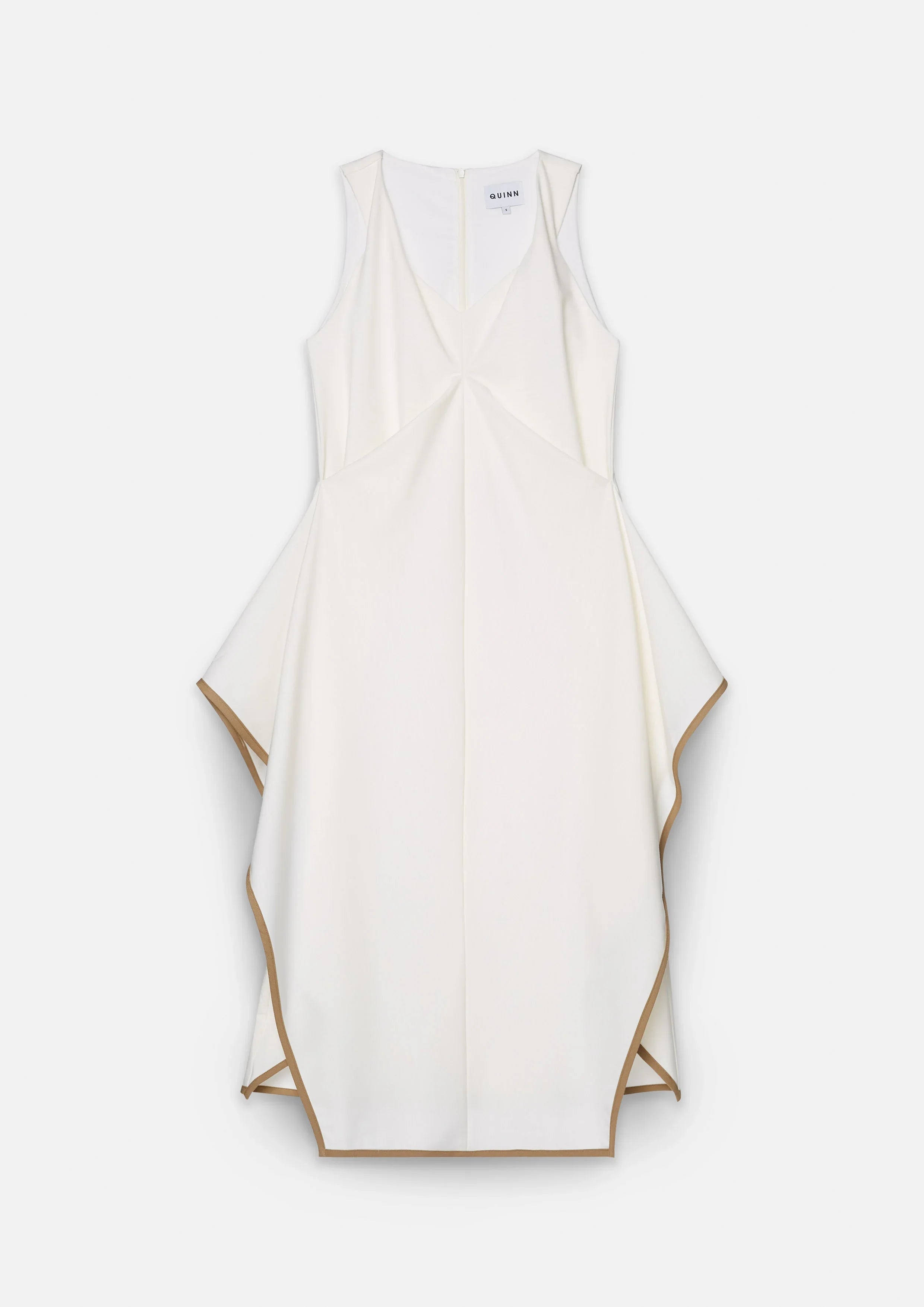 เดรสคอวีกระโปรงระบายเลเยอร์