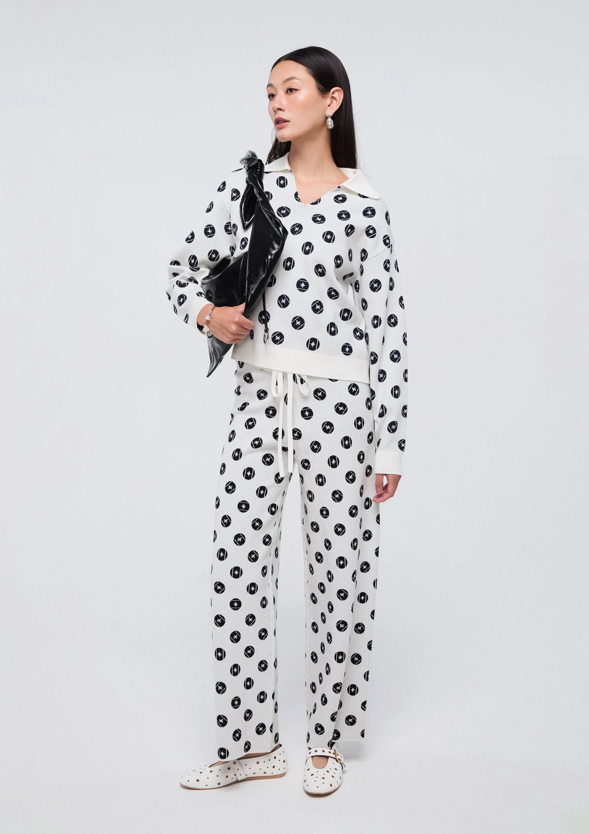 Knitted Waist Tie Pants