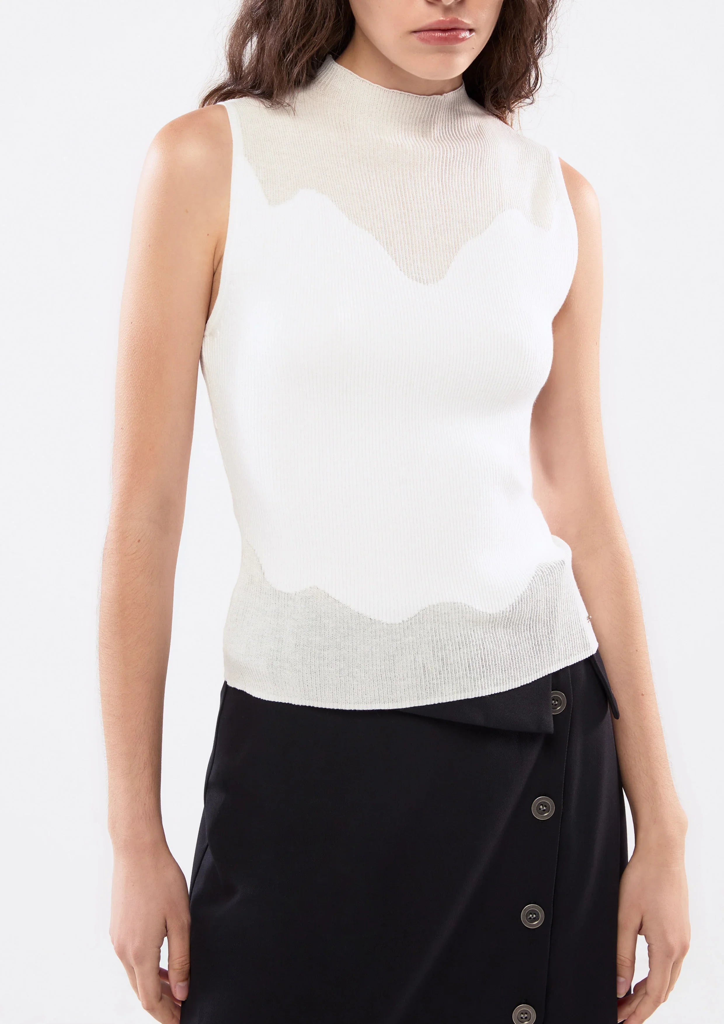 Semi Sheer Sleeveless Top