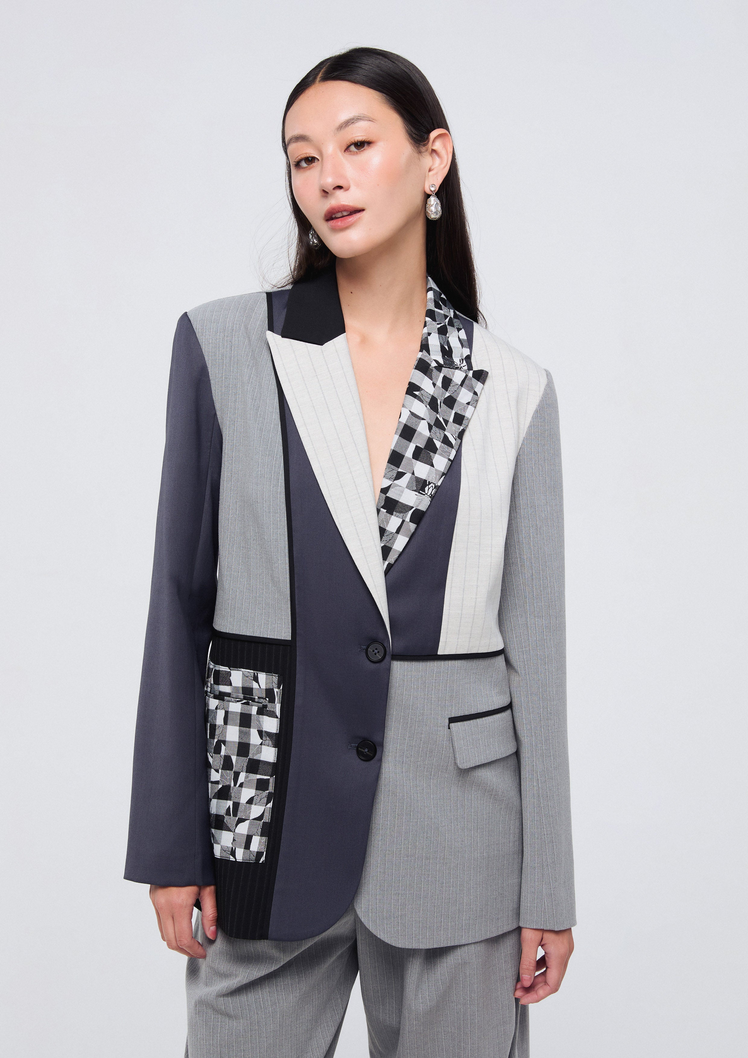 เบลเซอร์แพทช์เวิร์กแขนยาว