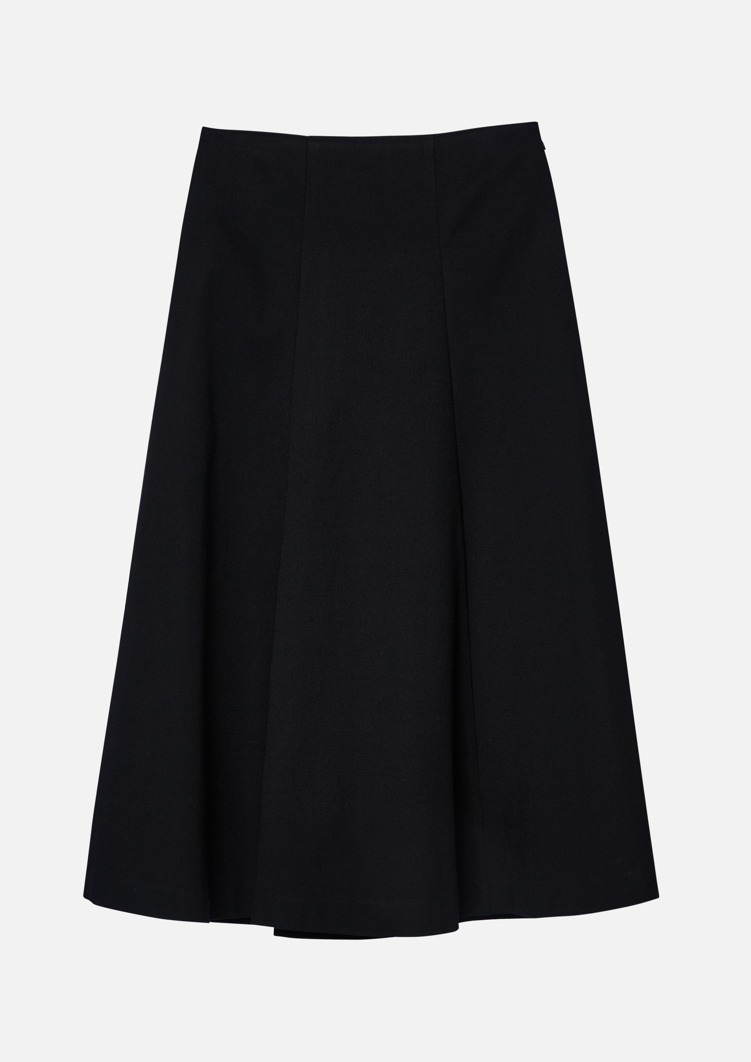 Satin Flare Midi Skirt