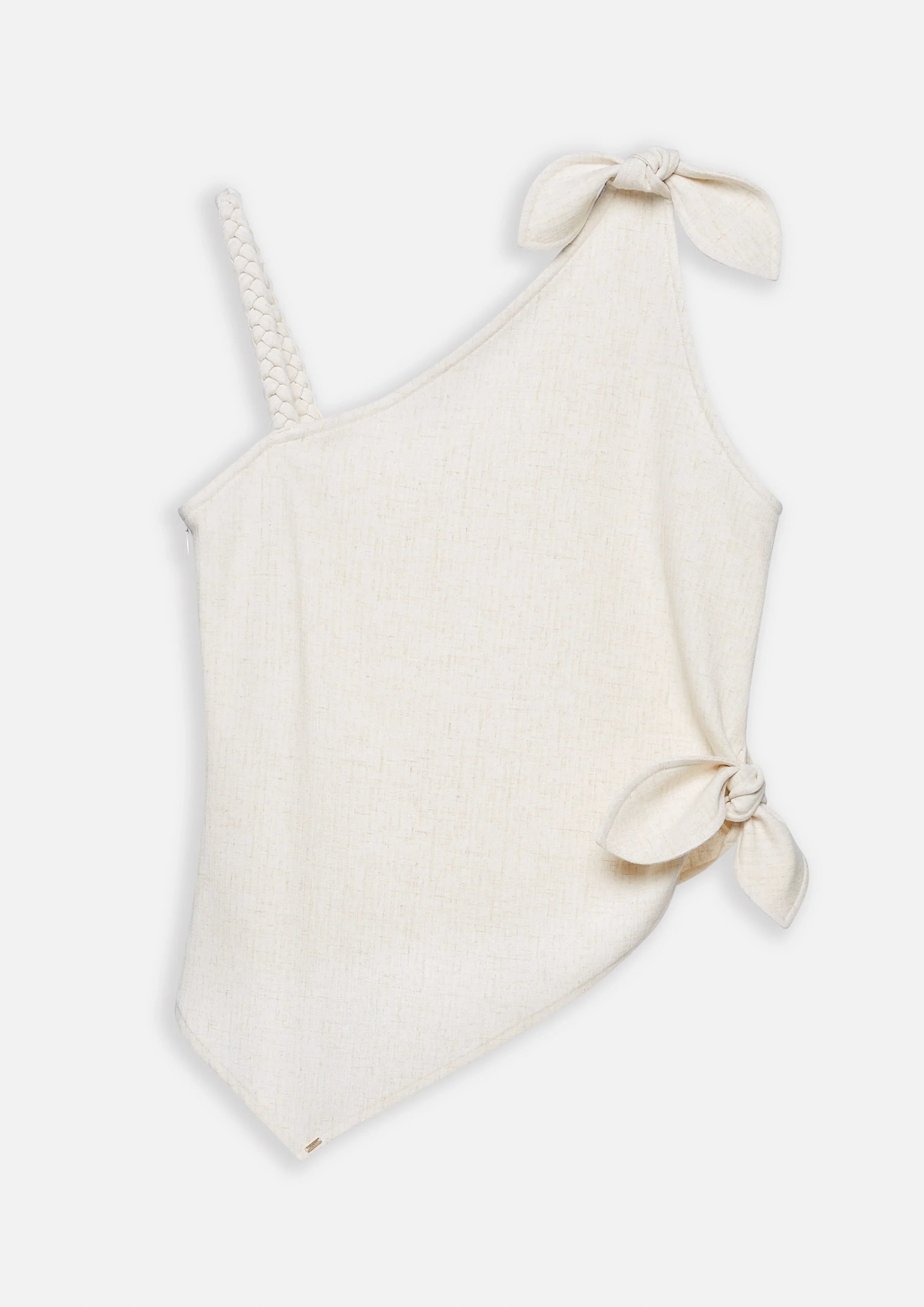 Bow Tie One-Shoulder Top