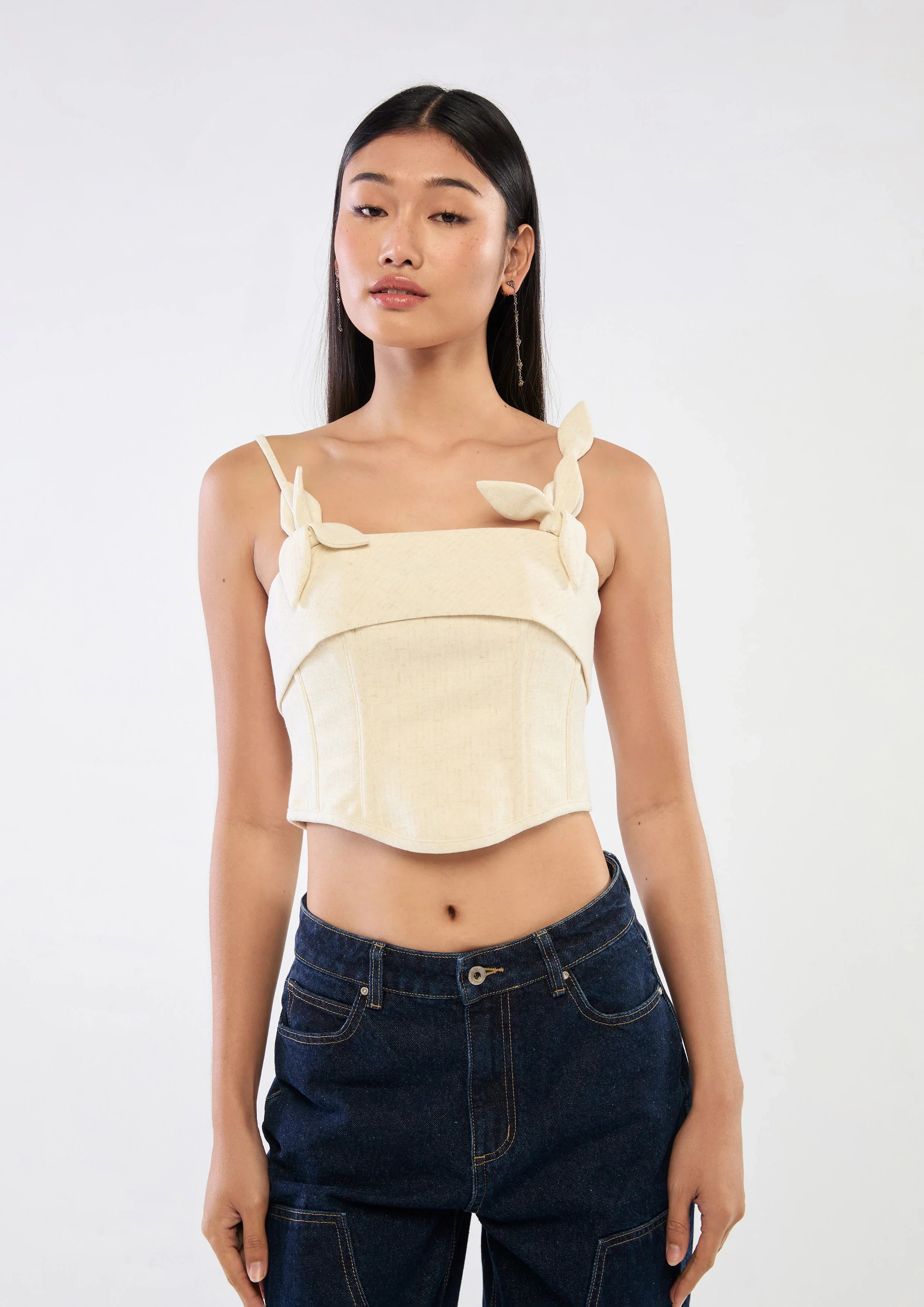 Floral Strap Crop Top