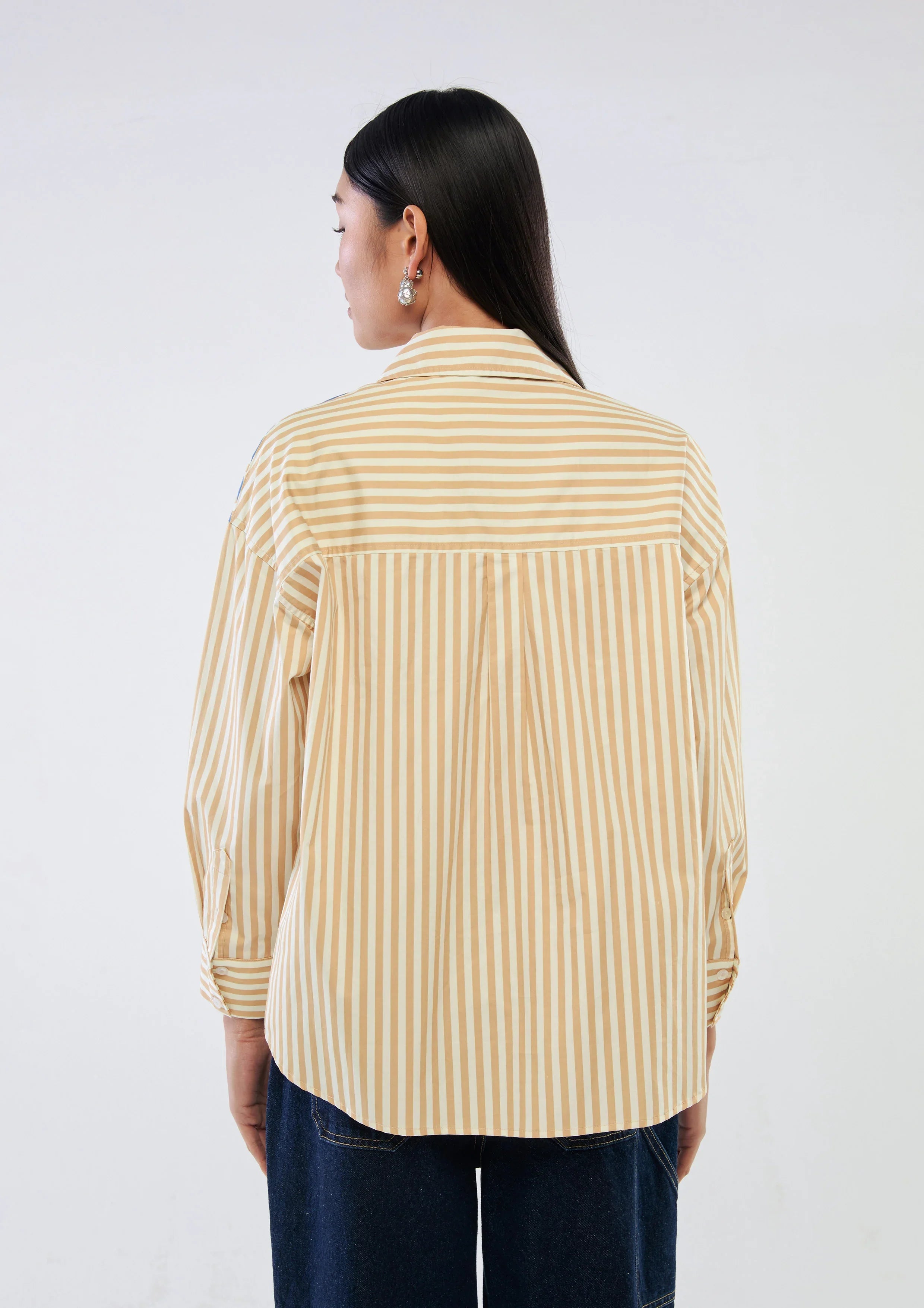 Stripe Print Long Sleeve Shirt