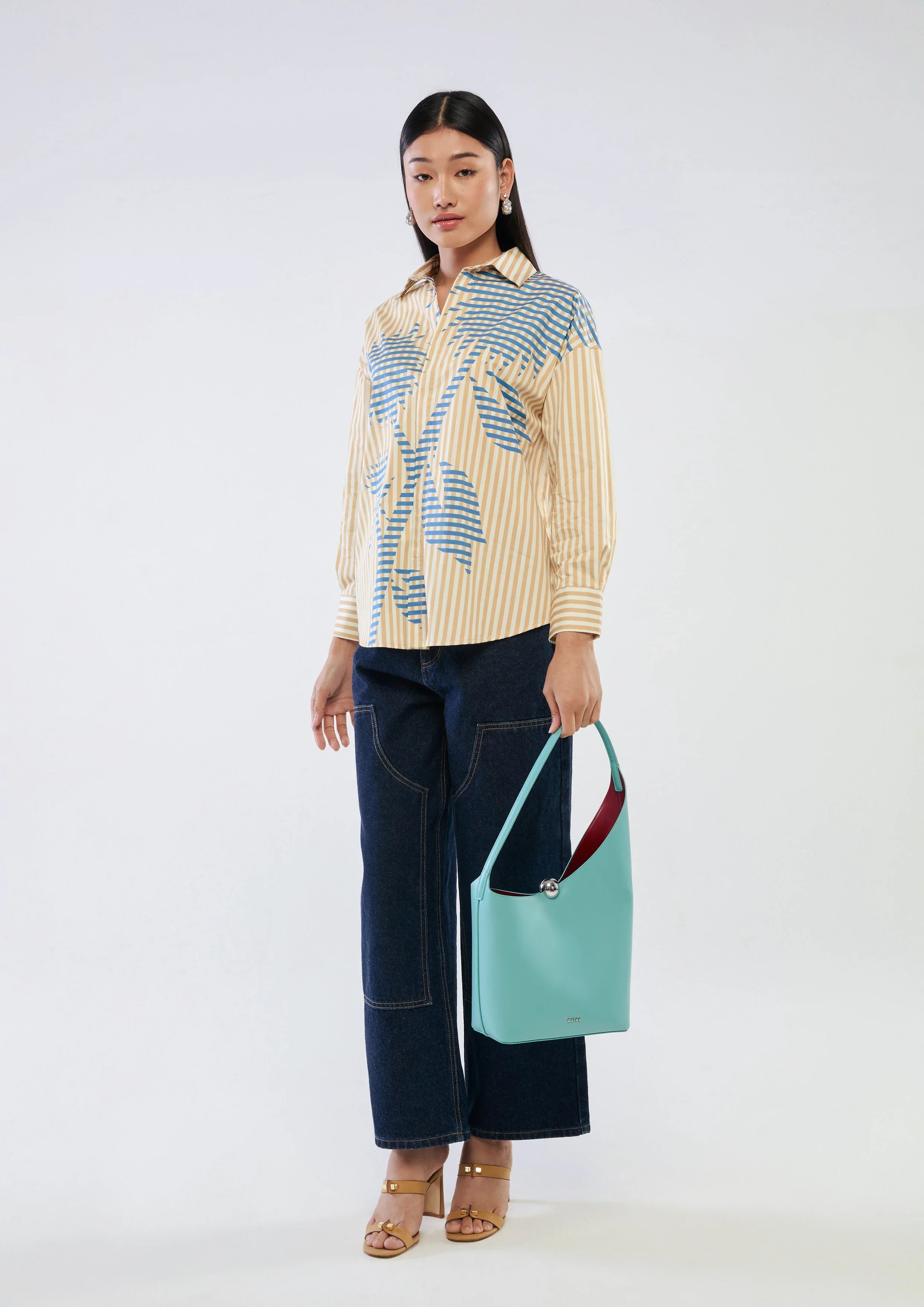 Stripe Print Long Sleeve Shirt