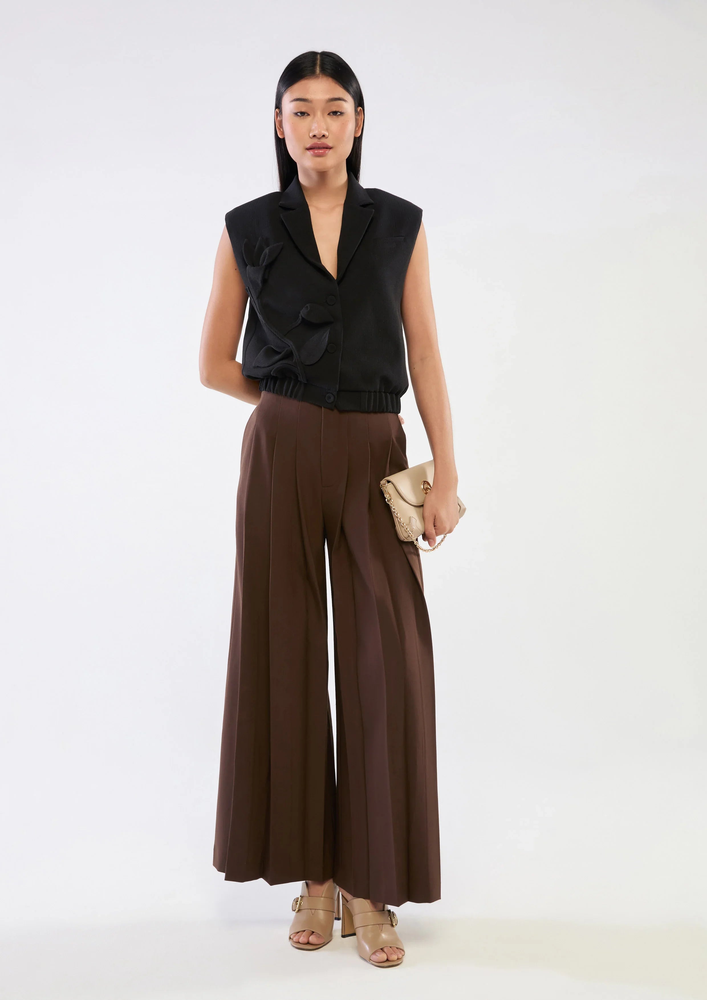 Leaves Embellished Vest