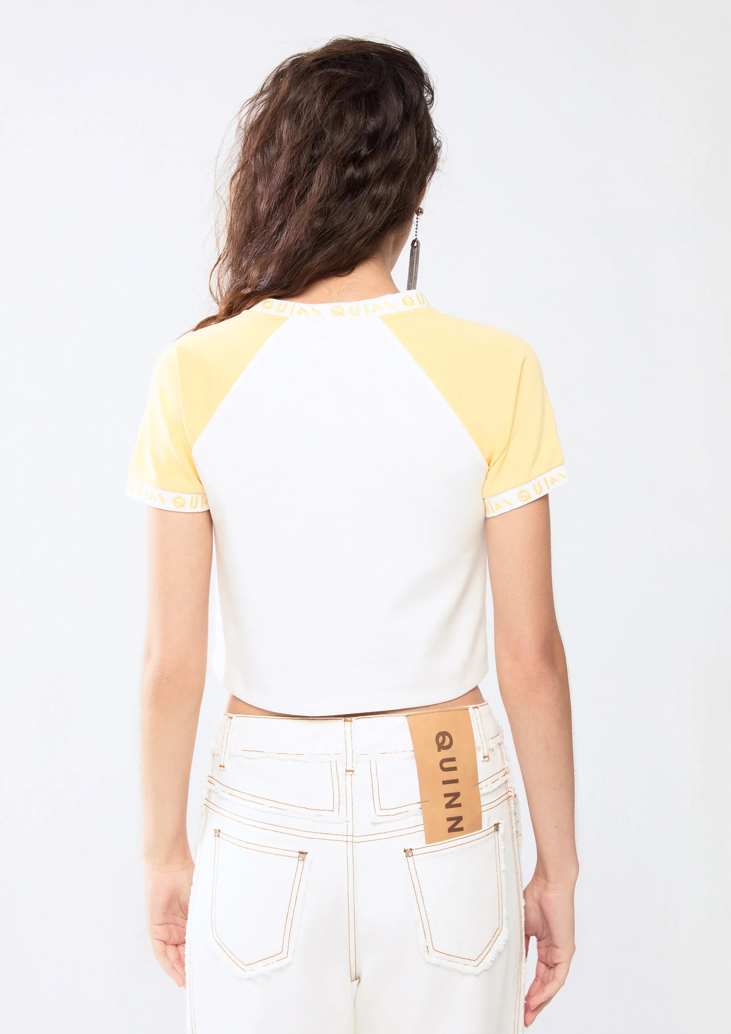 Logo Two Tone Crop T-Shirt