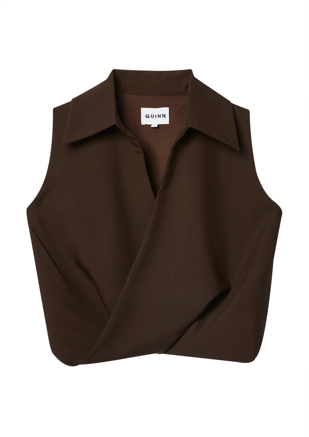 Crossed Sleeveless Blouse