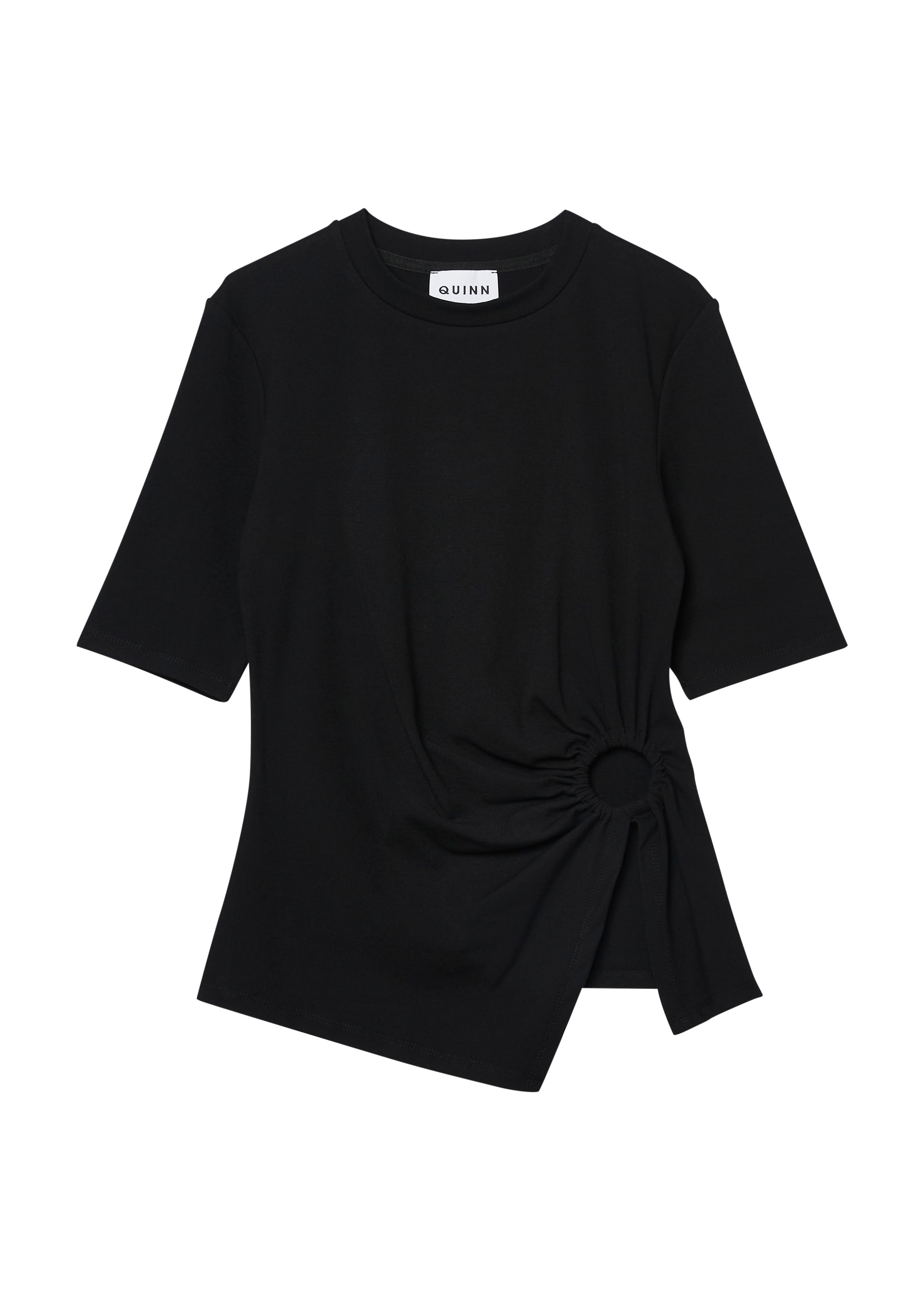 เสื้อแขนสั้นแต่งโลหะกลม
