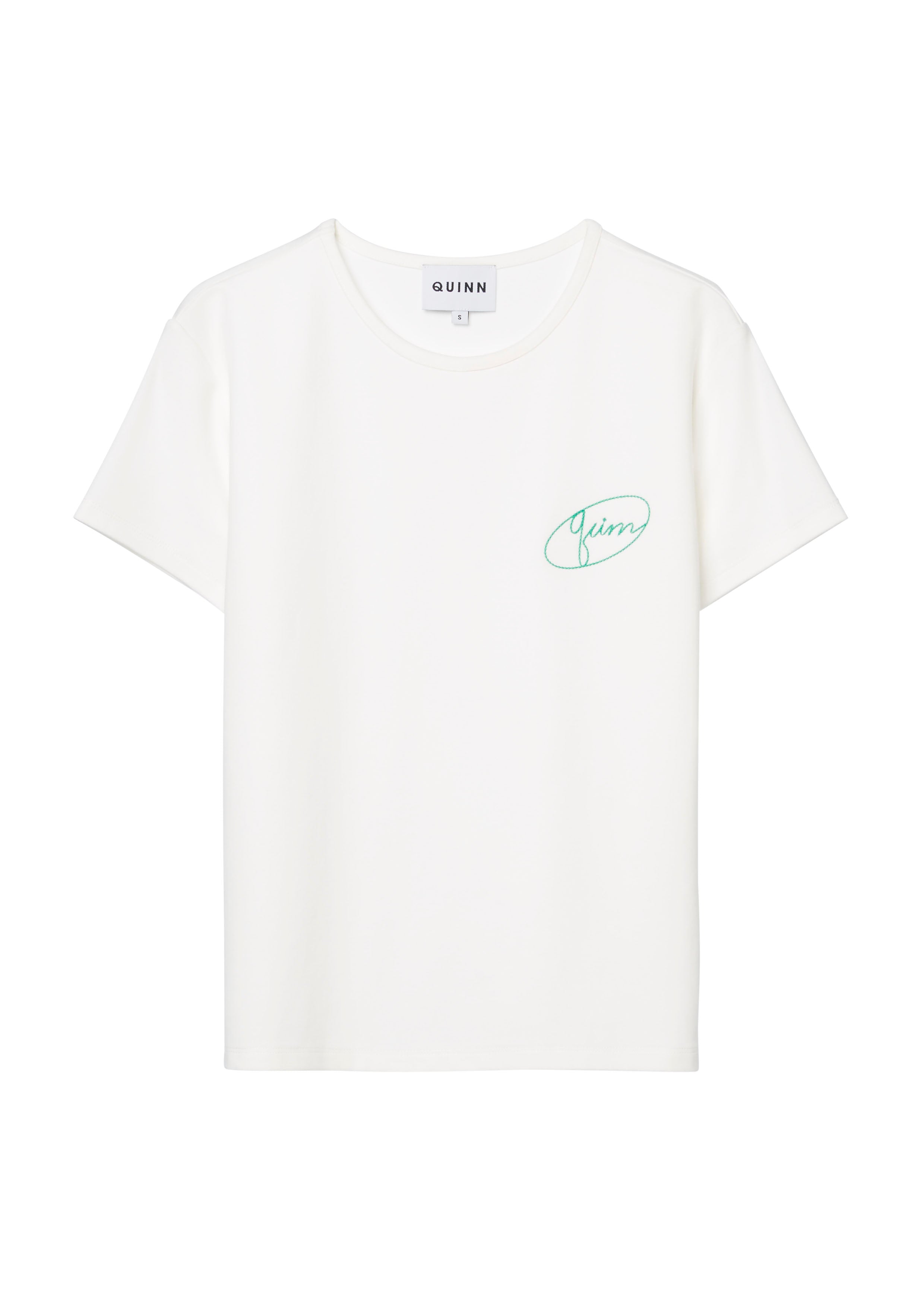 เสื้อยืดแขนสั้นปักตัวอักษร
