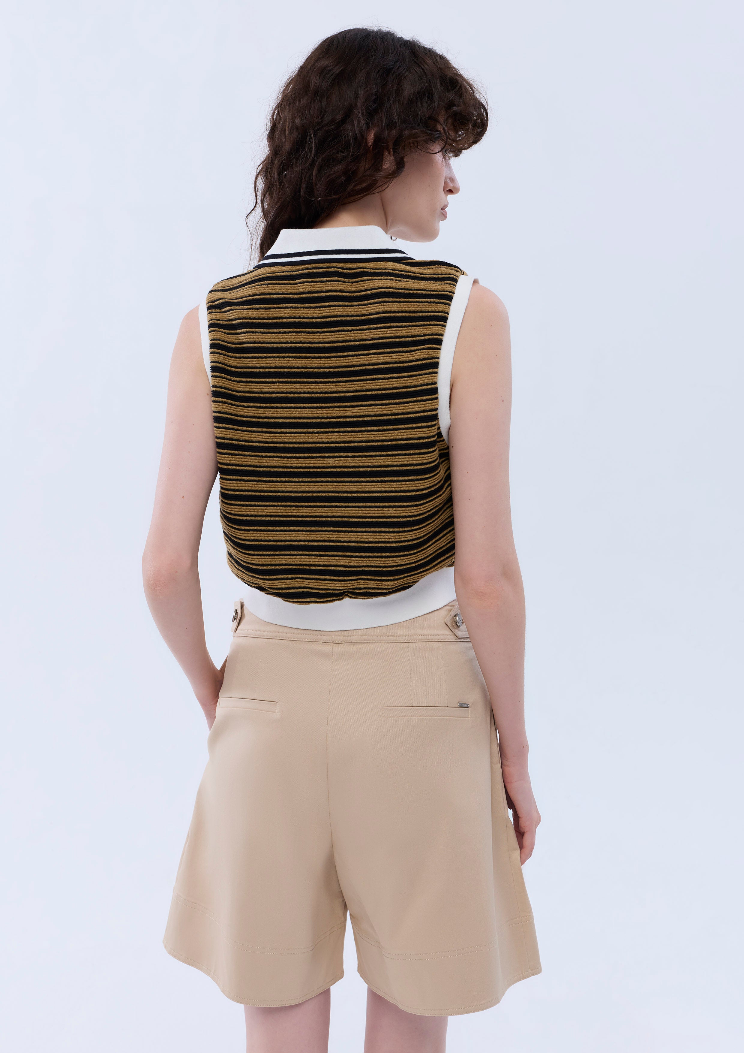Stripe Knitted Crop Top