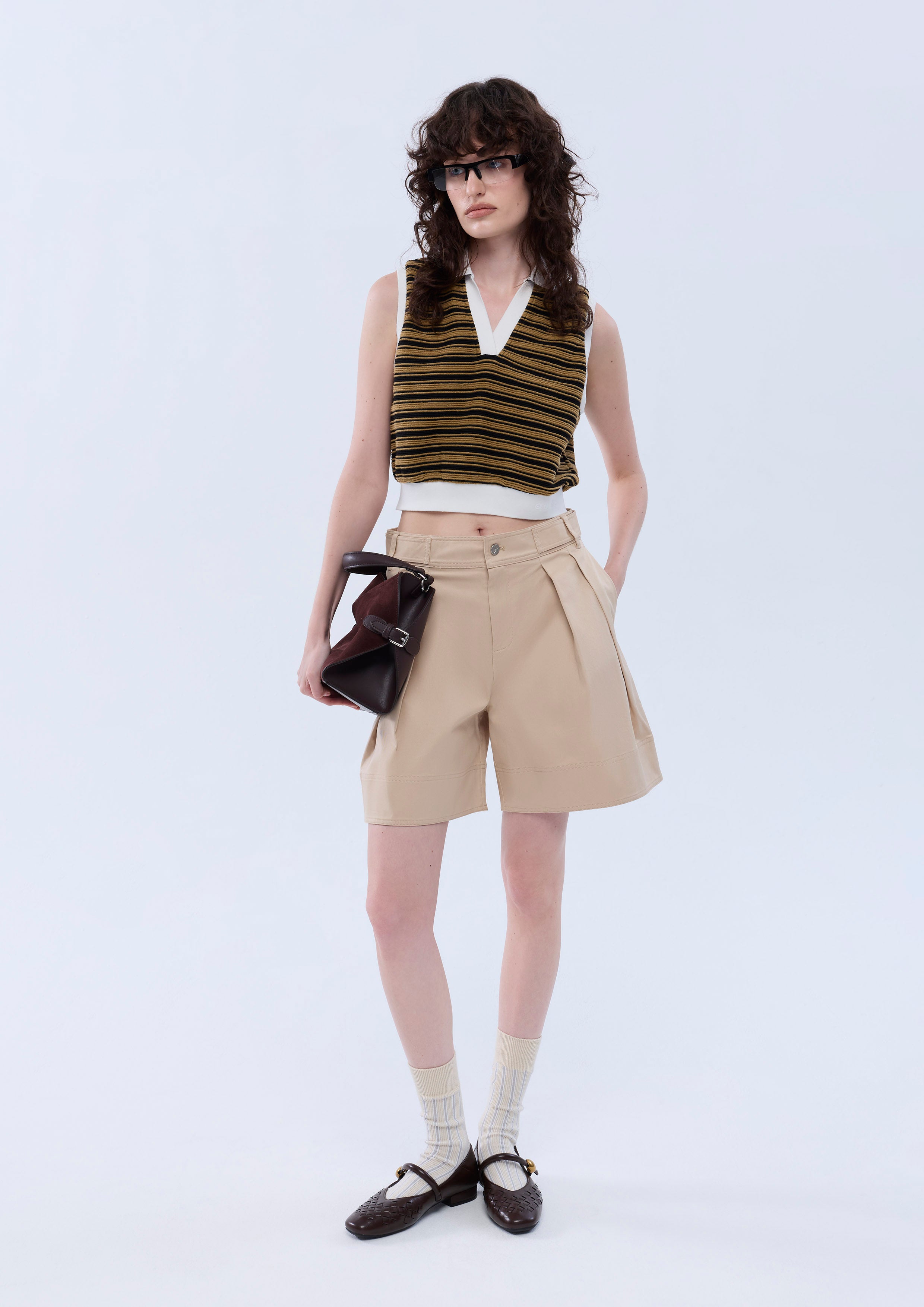 Stripe Knitted Crop Top