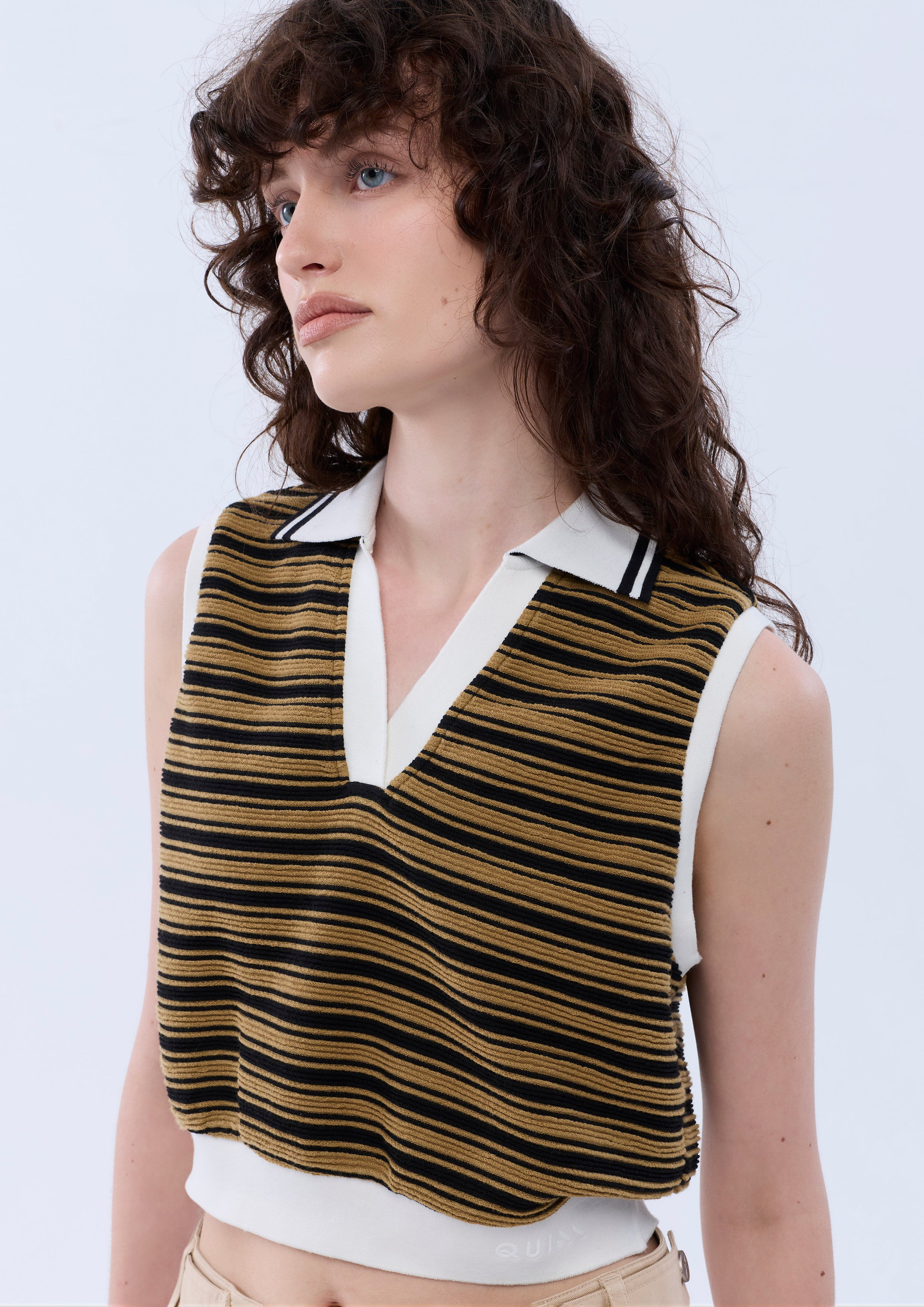 Stripe Knitted Crop Top