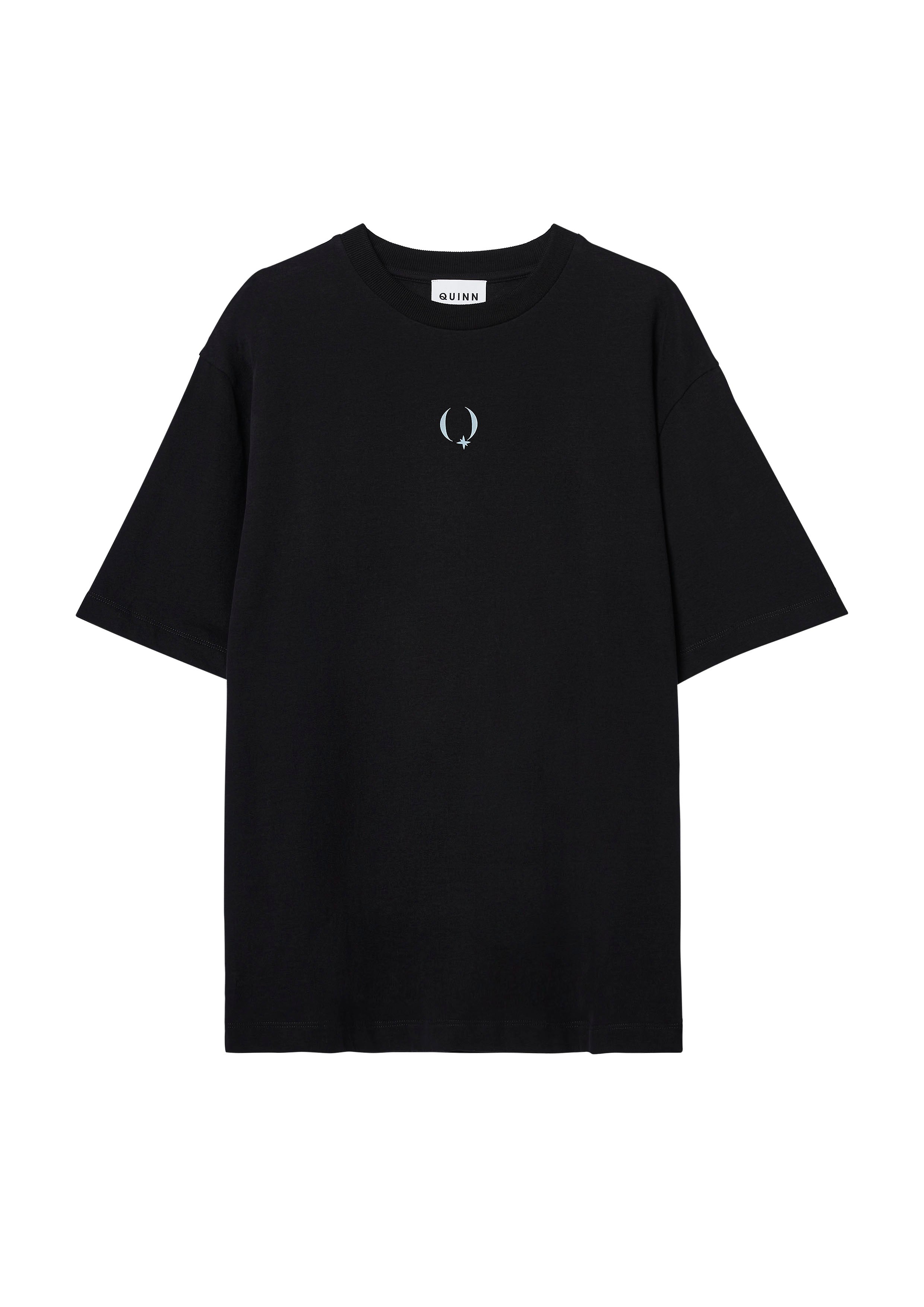 เสื้อยืดแขนสั้นพิมพ์ลายอักษรโลโก้