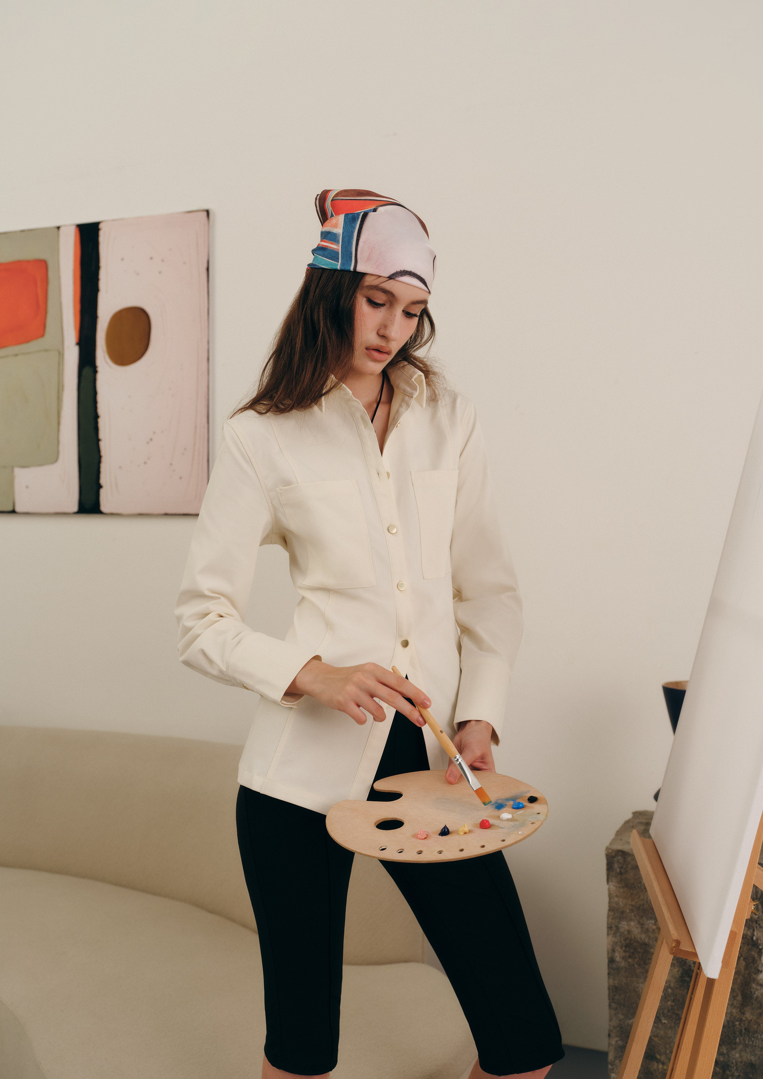 Back Button Snap Long Sleeve Shirt