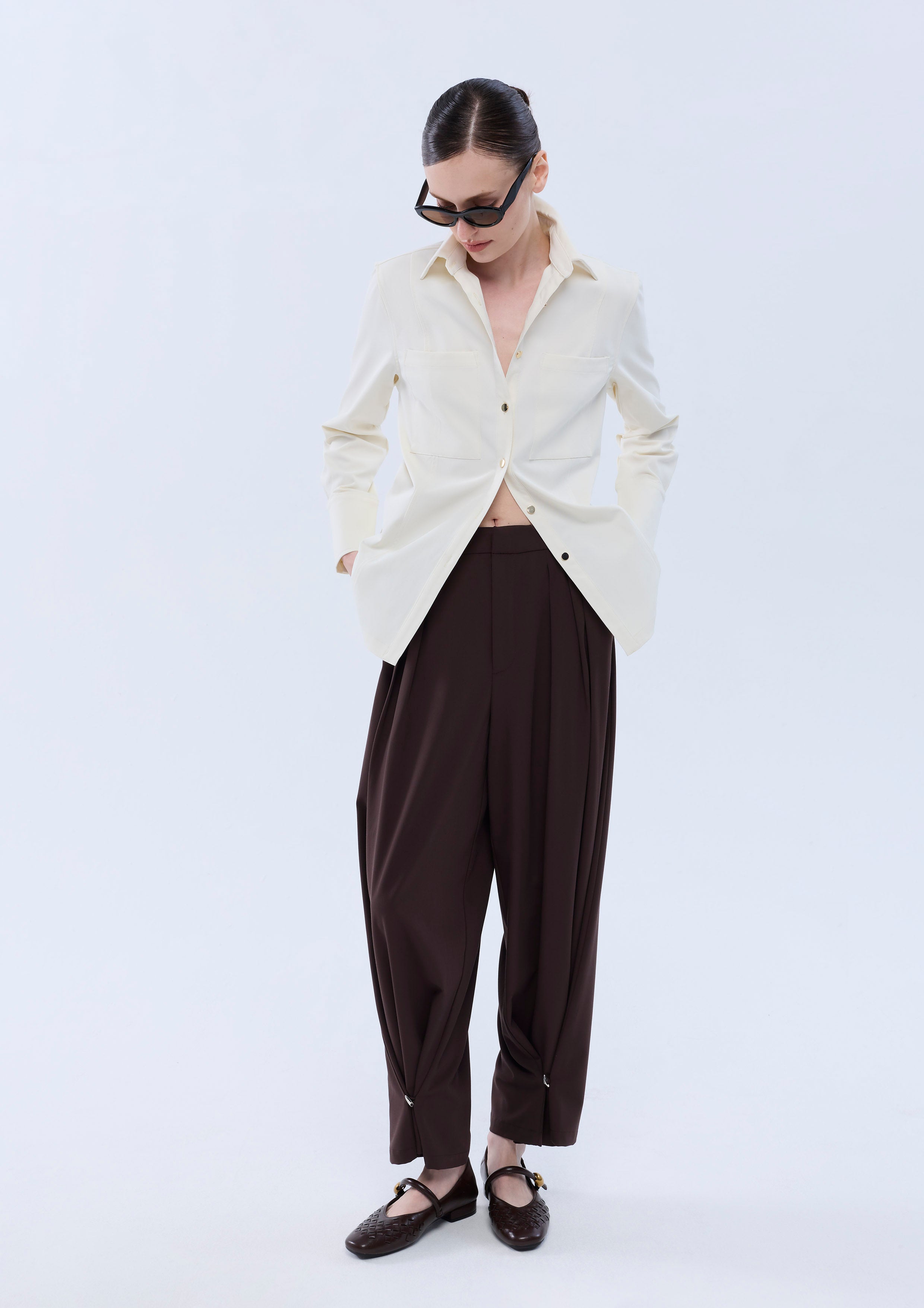 Back Button Snap Long Sleeve Shirt