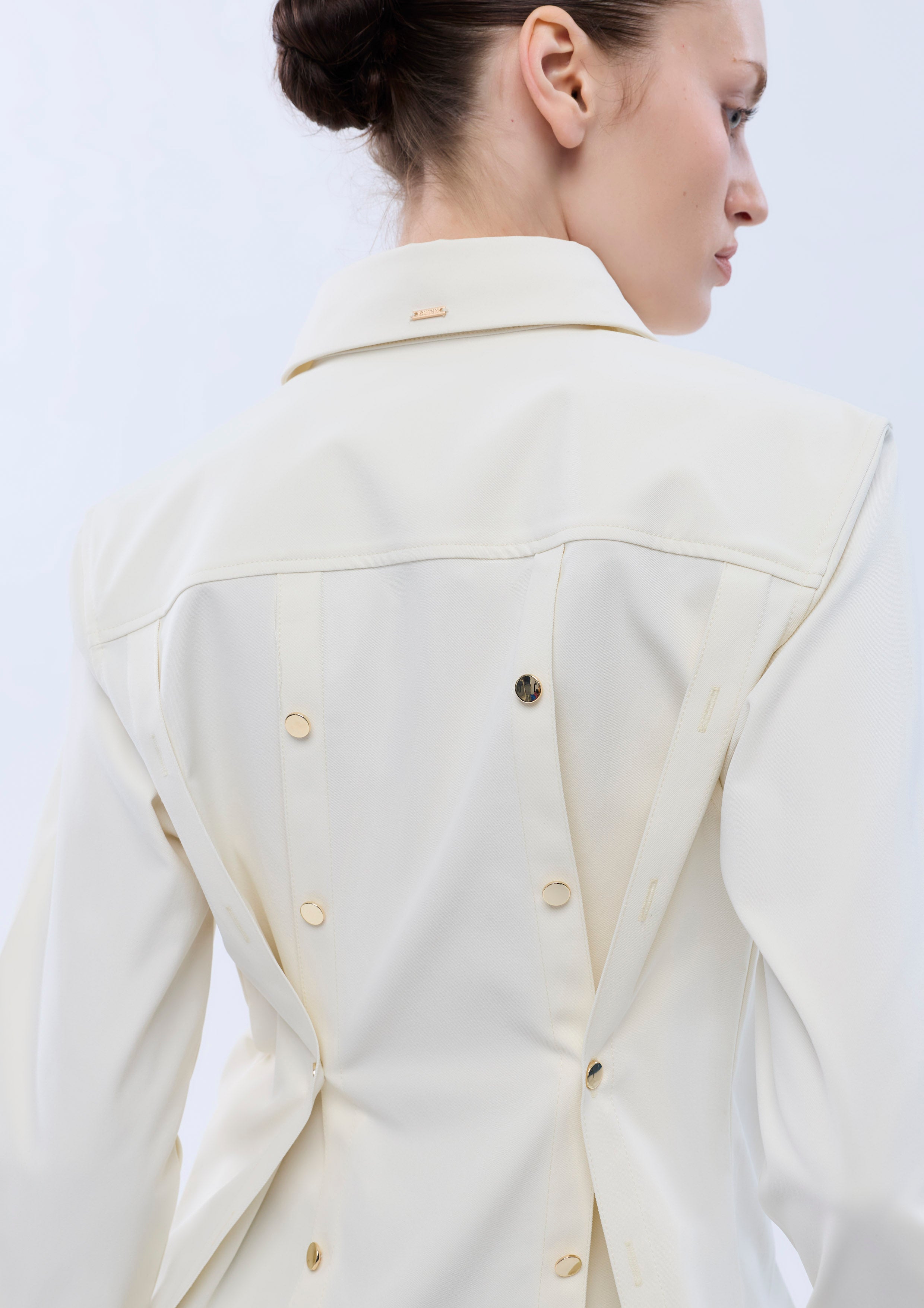 Back Button Snap Long Sleeve Shirt