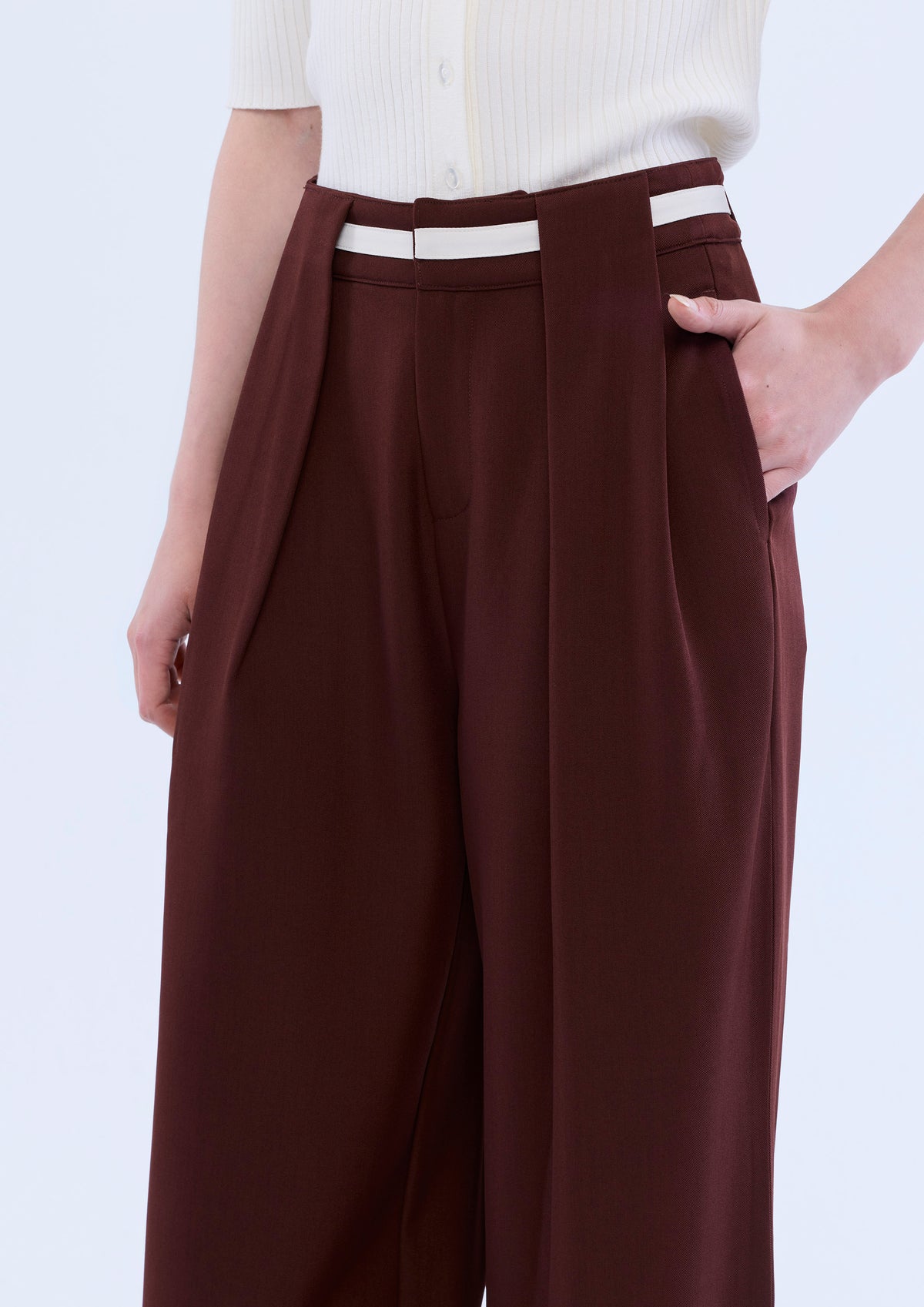 Pleated Wide Leg Pants