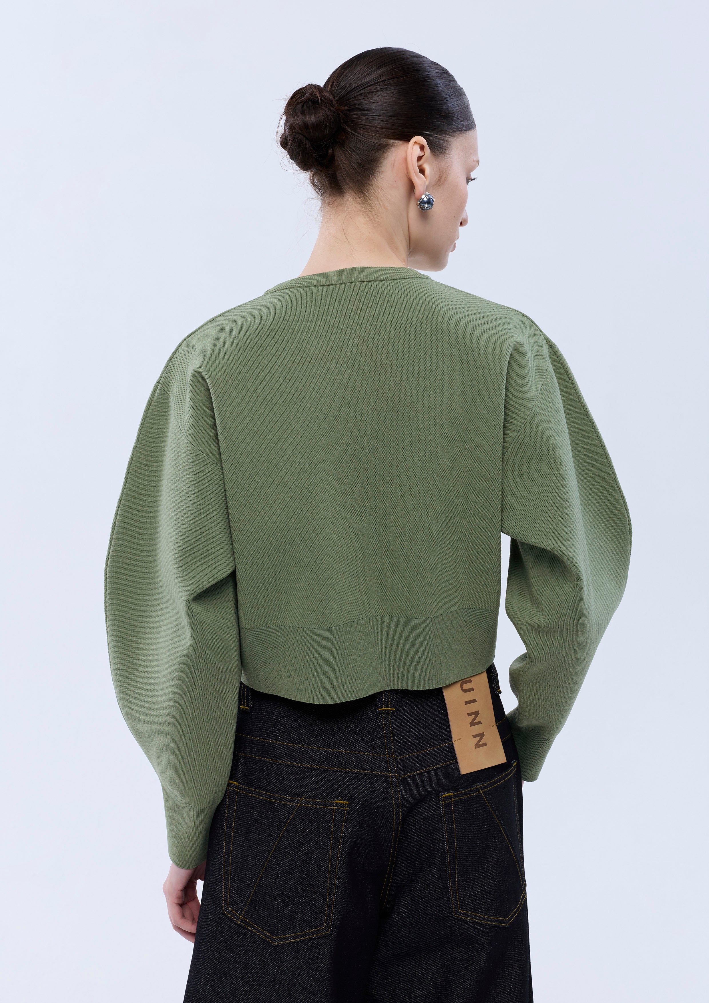 เสื้อคาร์ดิแกนครอปแขนยาว