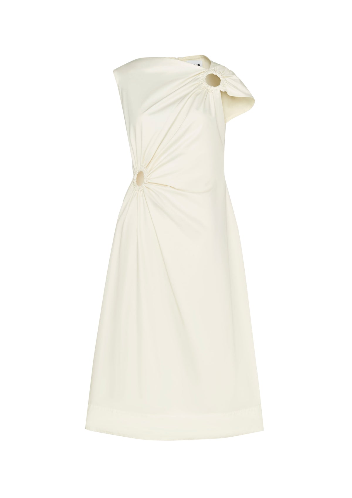 O-Ring Ruched Midi Dress