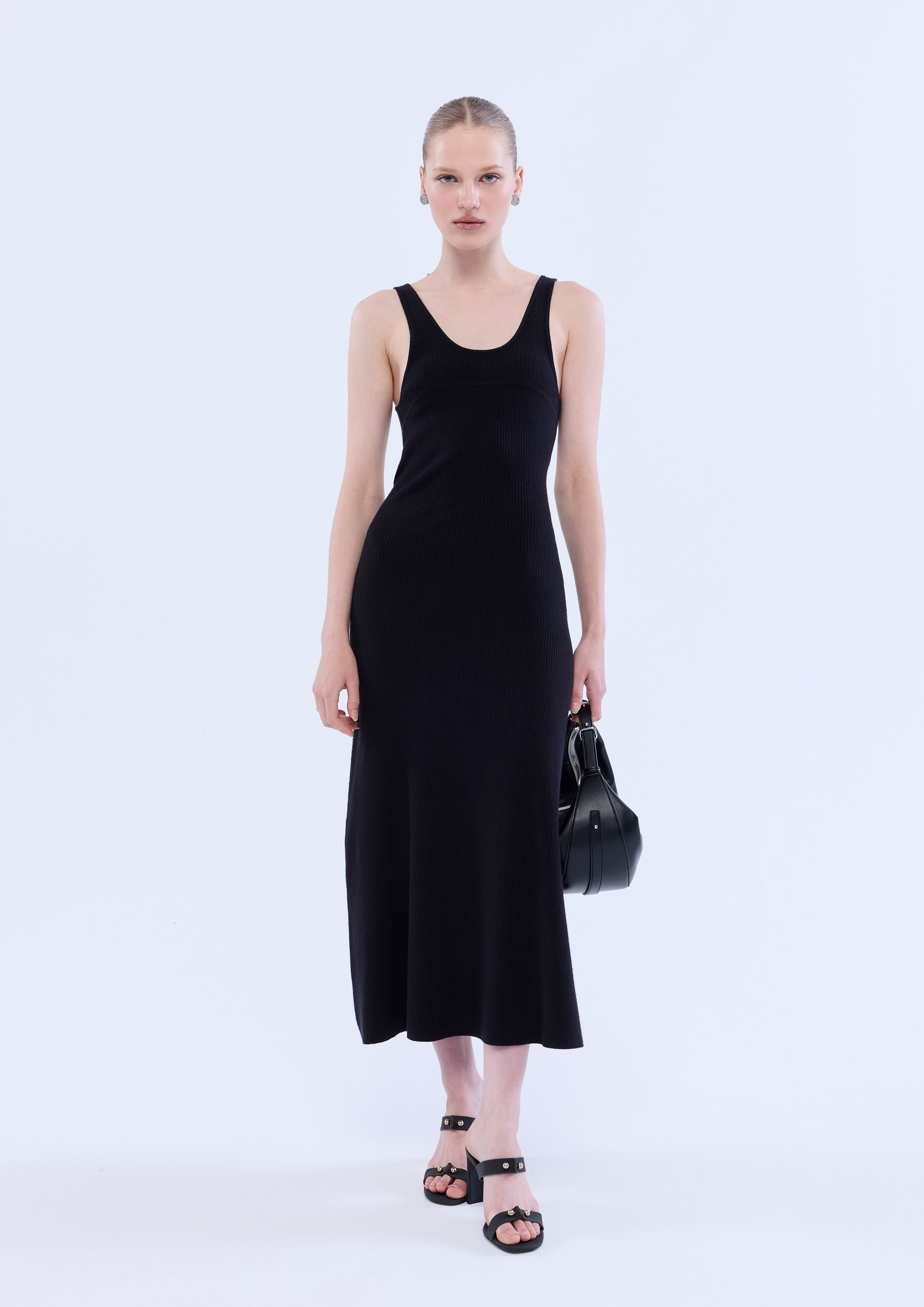 Back Cut-Out Midi Dress