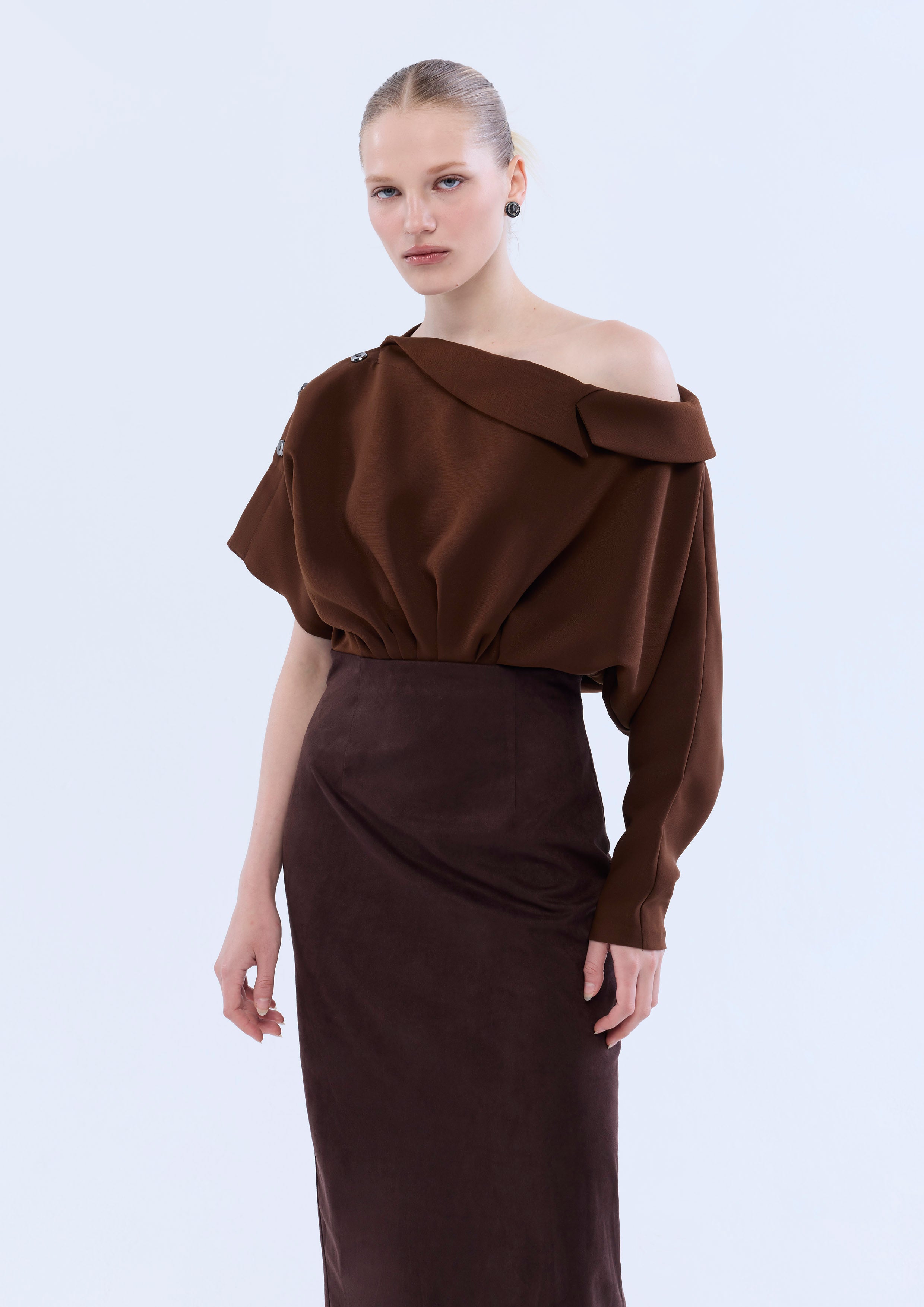 One-Shoulder Midi Dress