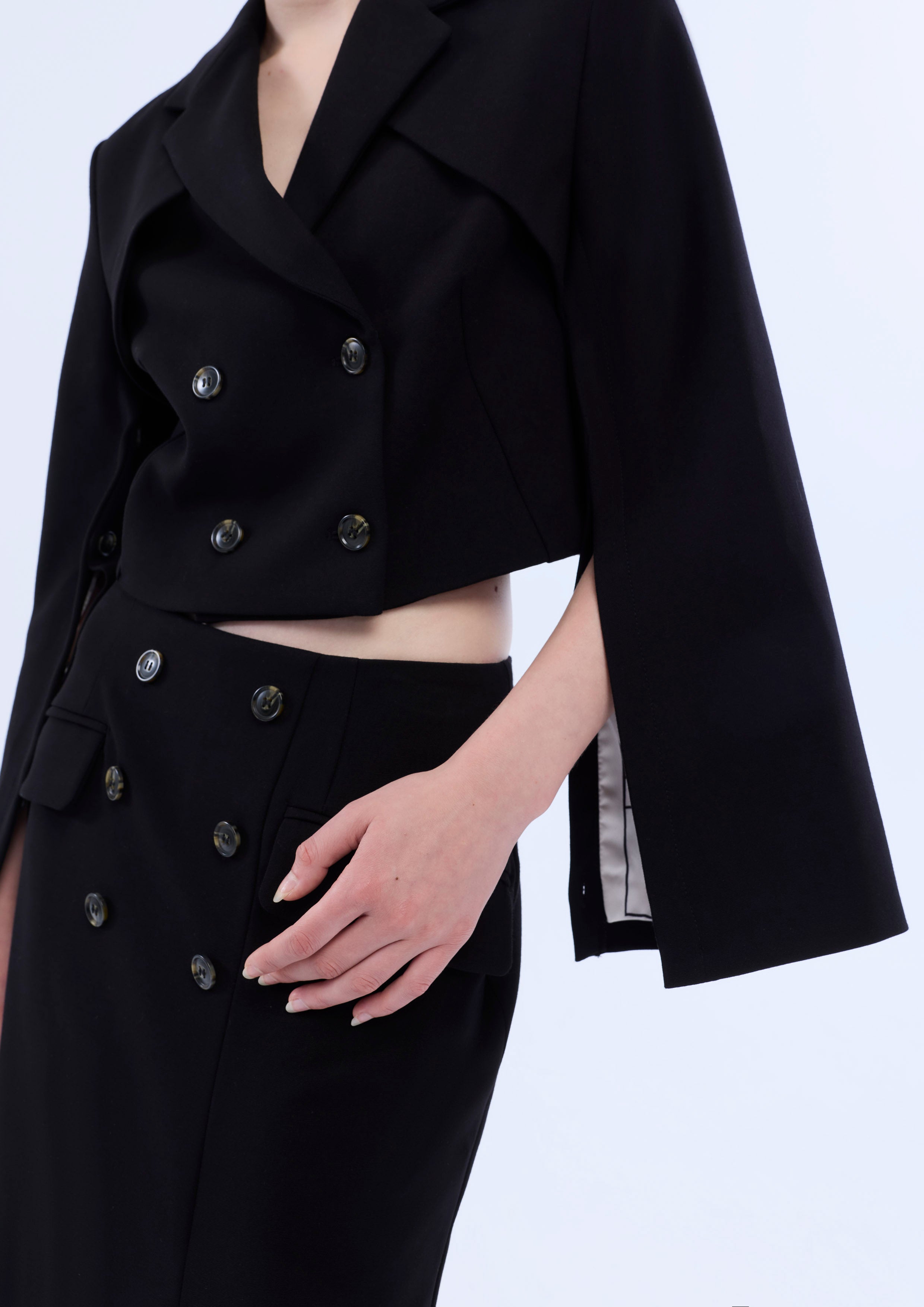 Double Breasted Crop Jacket