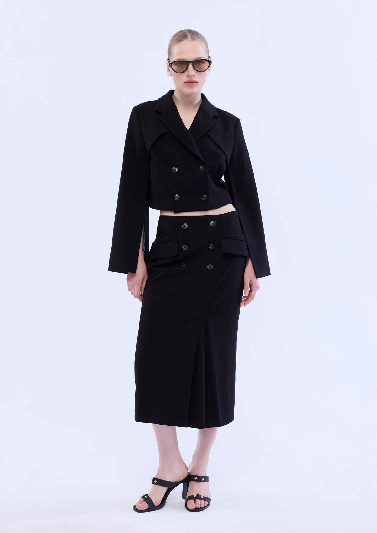 Double Breasted Pencil Skirt
