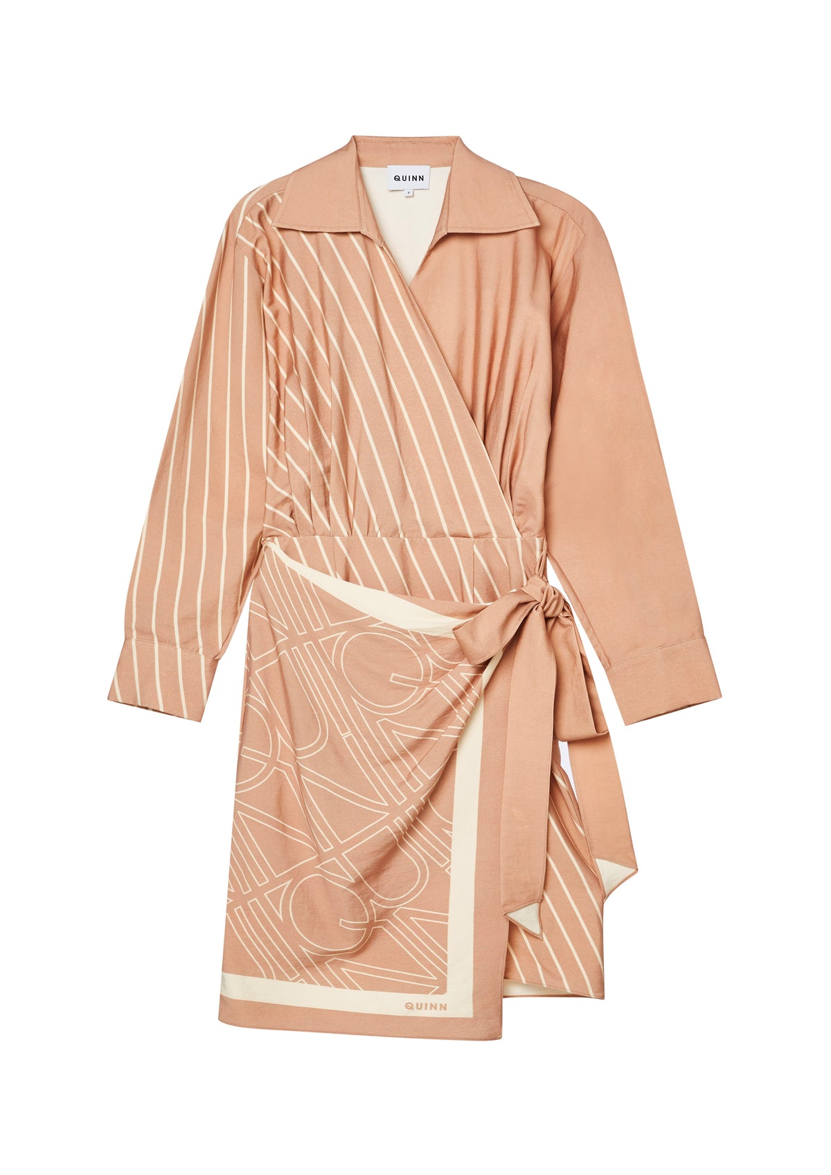 Print Wrap Mini Dress