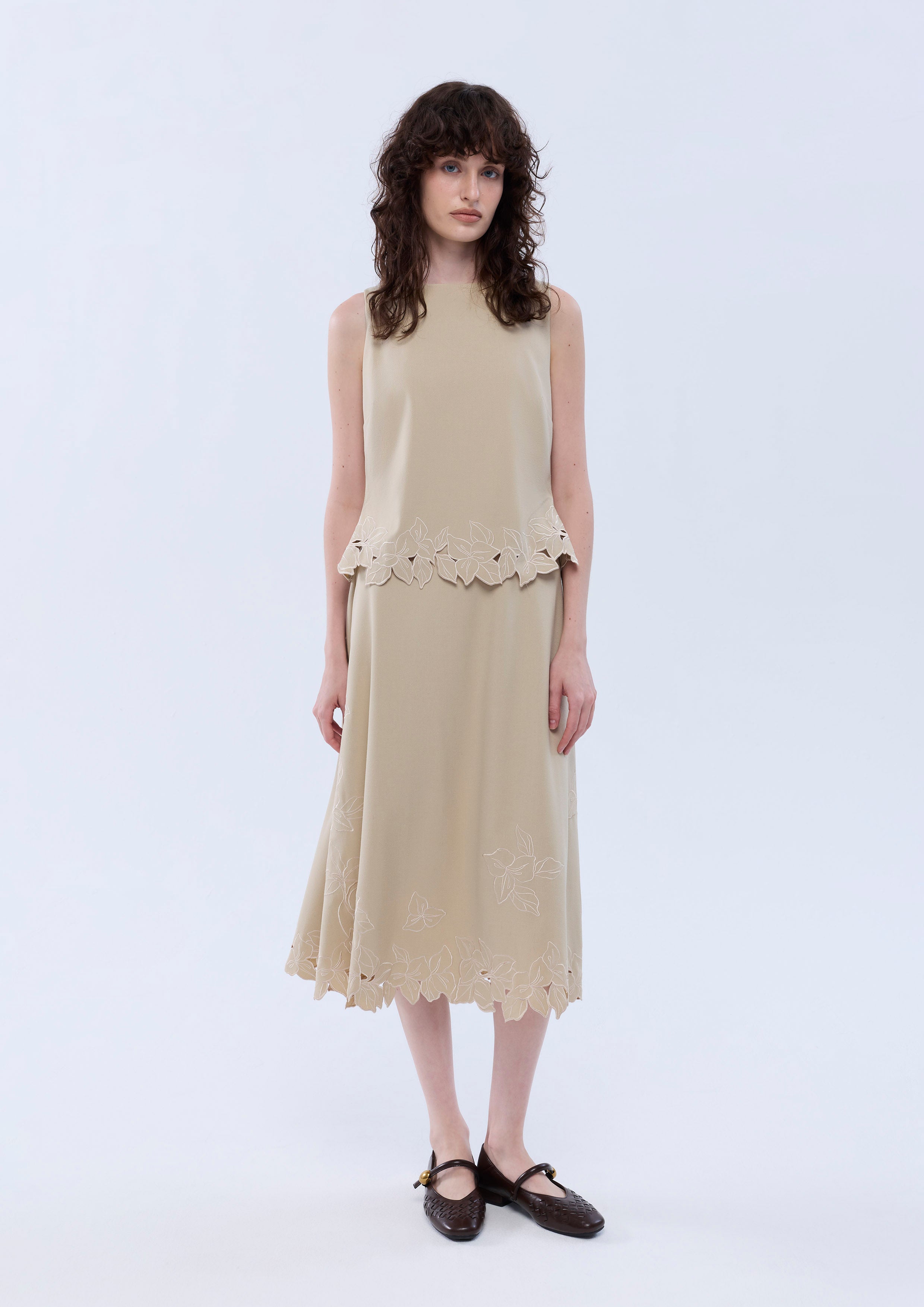 Lasercut Midi Dress