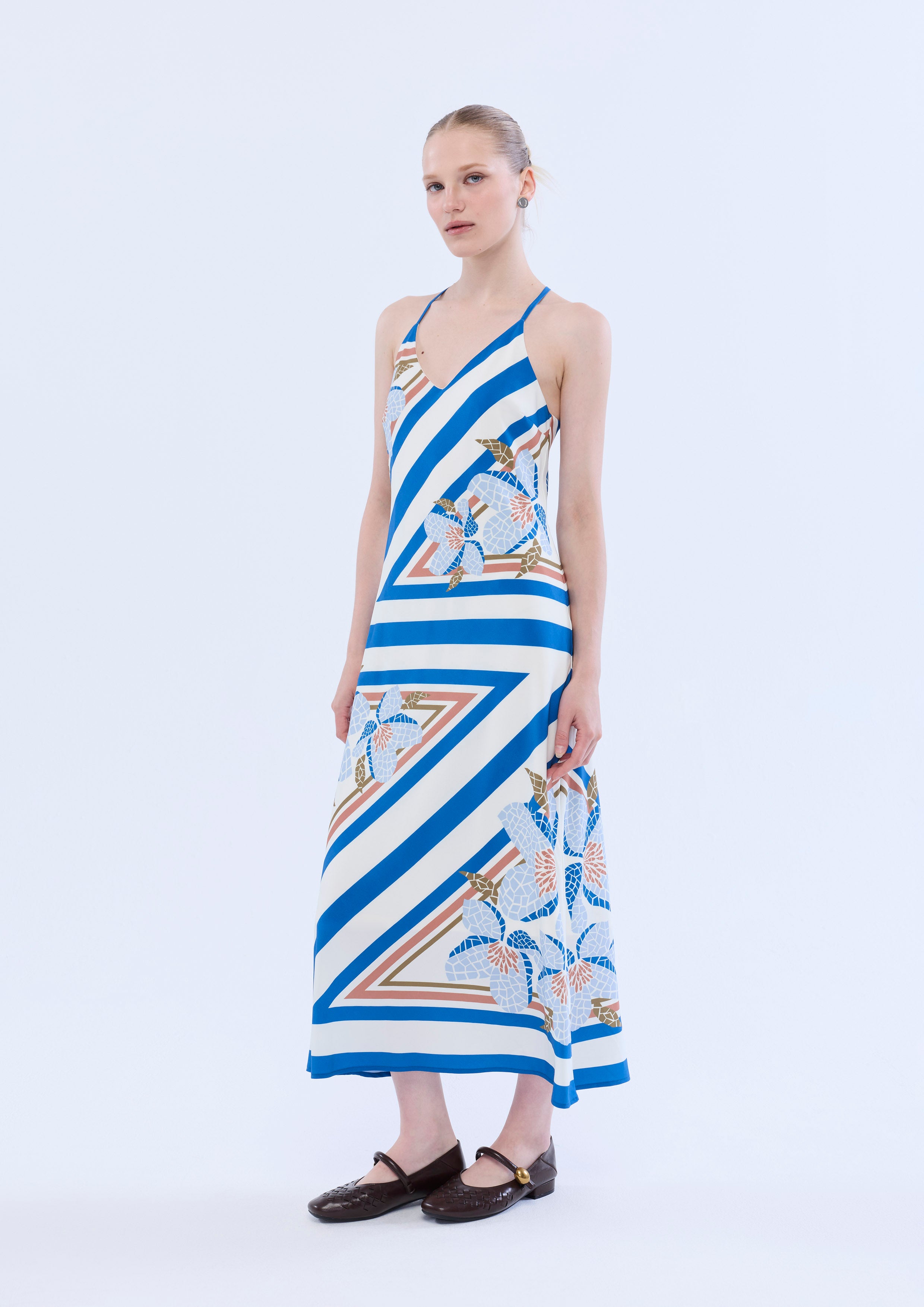 Print Cami Strap Maxi Dress