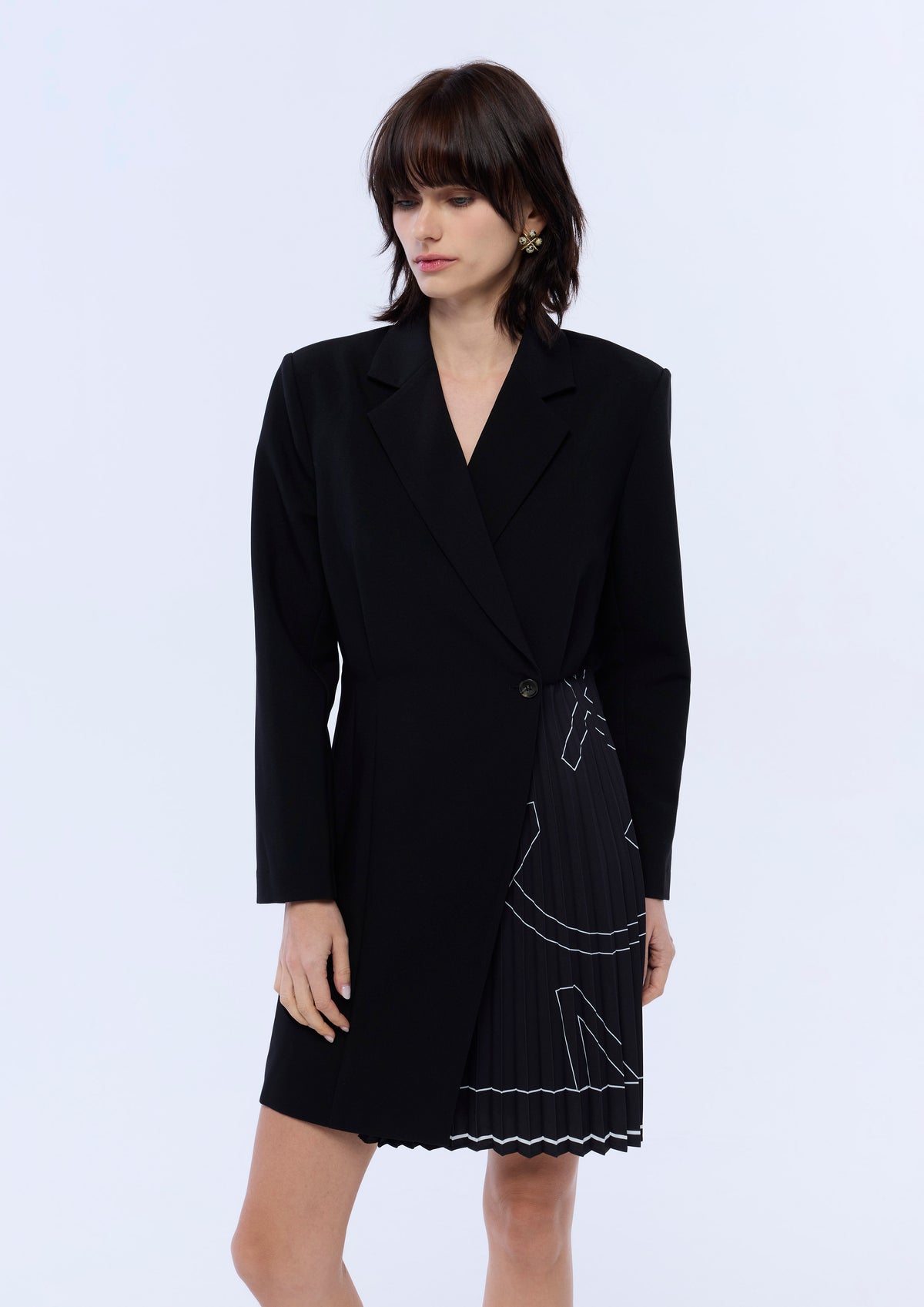 Single Breasted Wrap Mini Dress